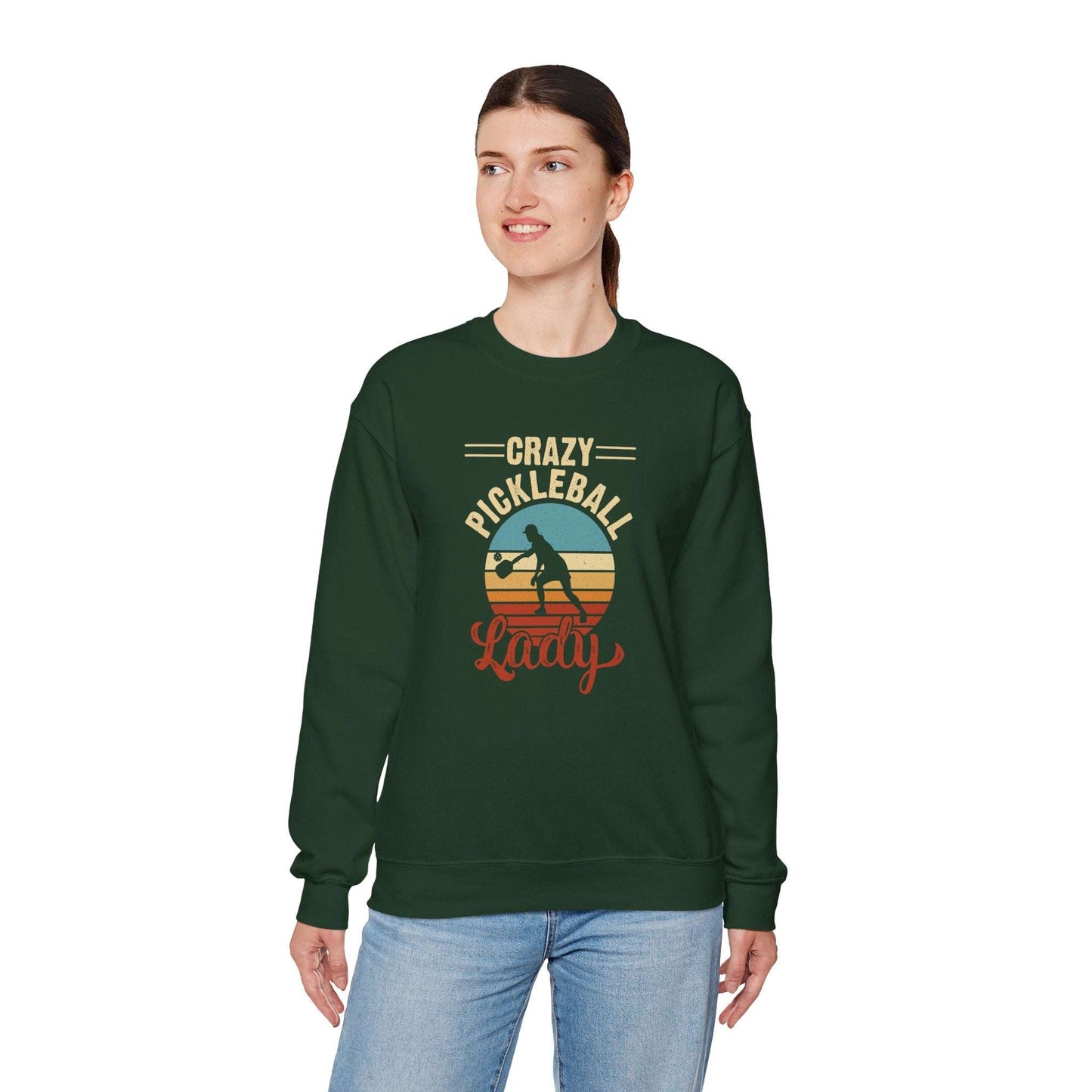 Women's Soft Pickleball Sweatshirt - Crazy Pickleball Lady