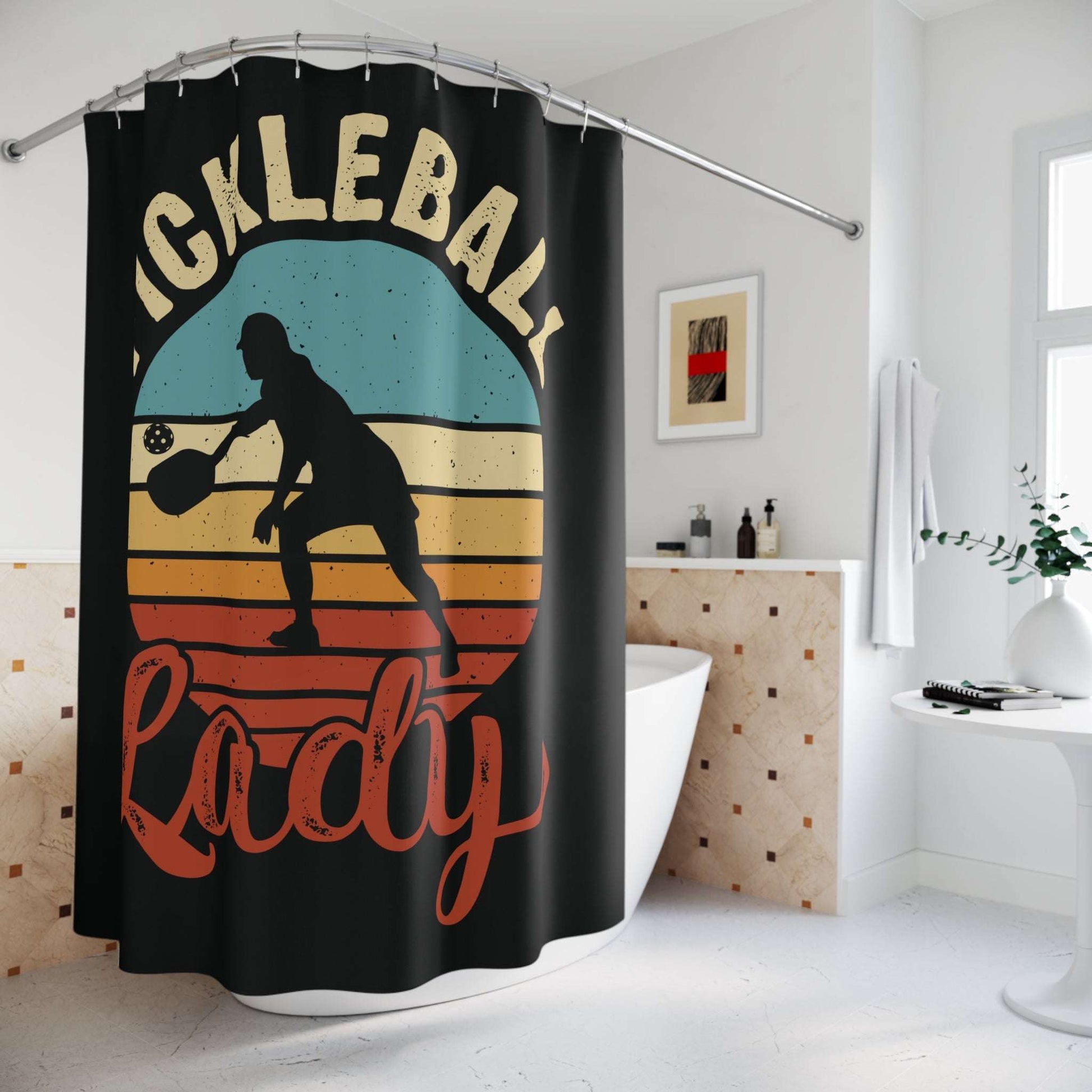 Pickleball Cool Shower Curtain - Pickleball Lady