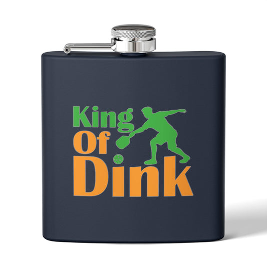 Pickleball Playful Flask - King of Dink 6oz