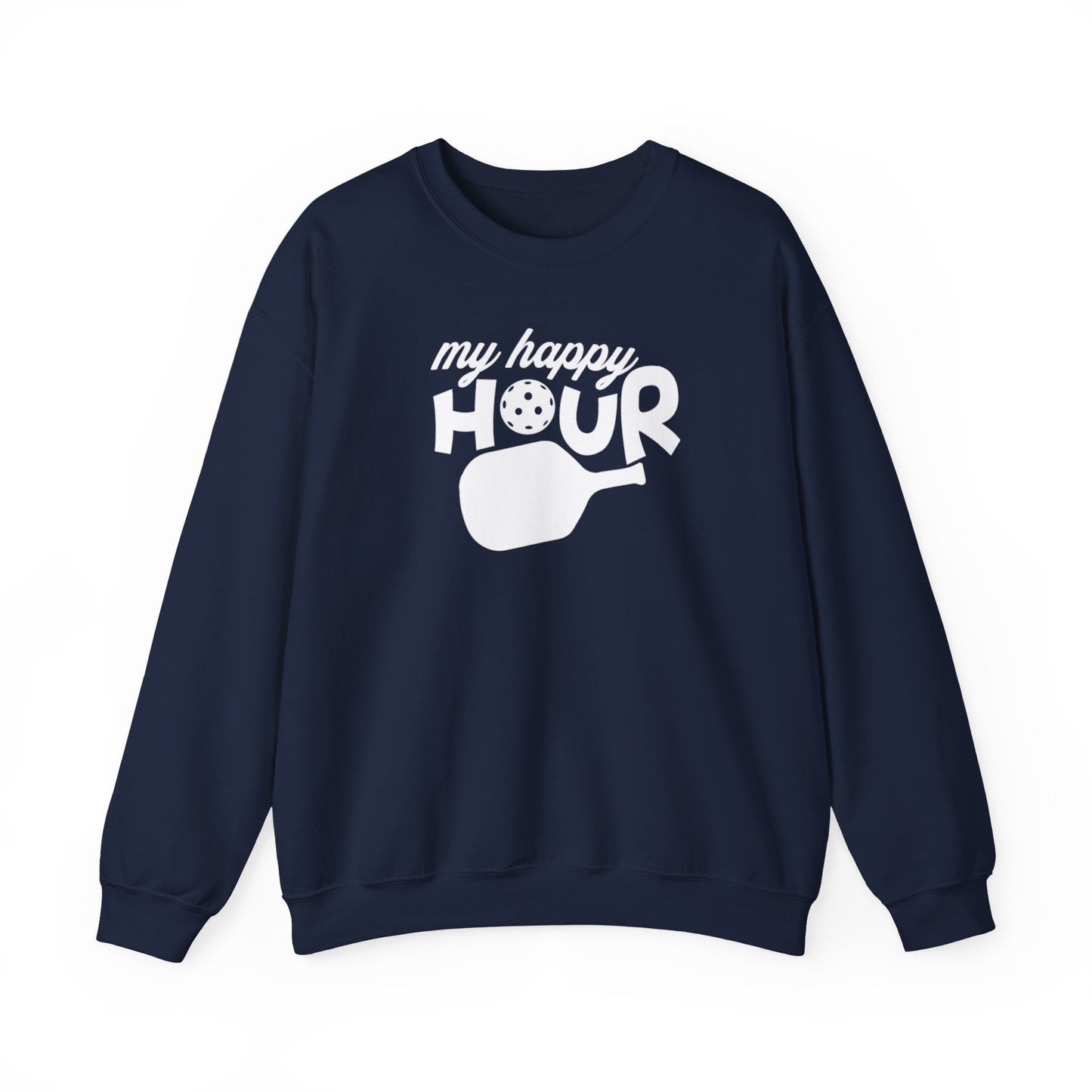 Men's Soft Pickleball Sweatshirt - My Happy Hour Navy