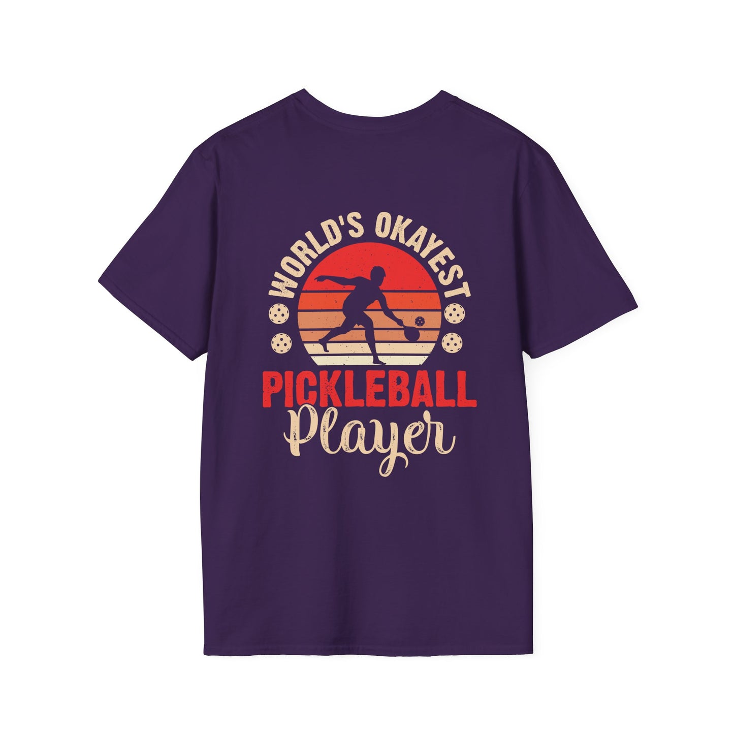 Men's Pickleball T-shirt - World's Okayest Pickleball Player Retro