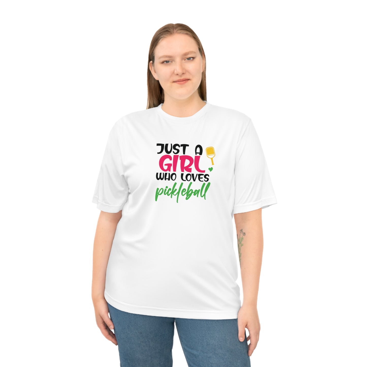 Women's Sporty Pickleball T-shirt - Just a Girl Who Loves Pickleball