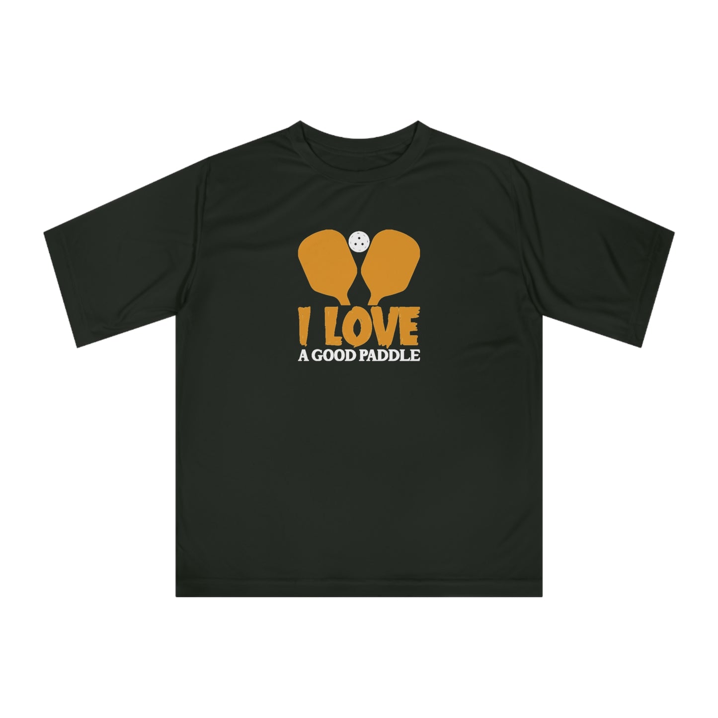 Men's Lightweight Pickleball T-shirt - I Love a Good Paddle Black