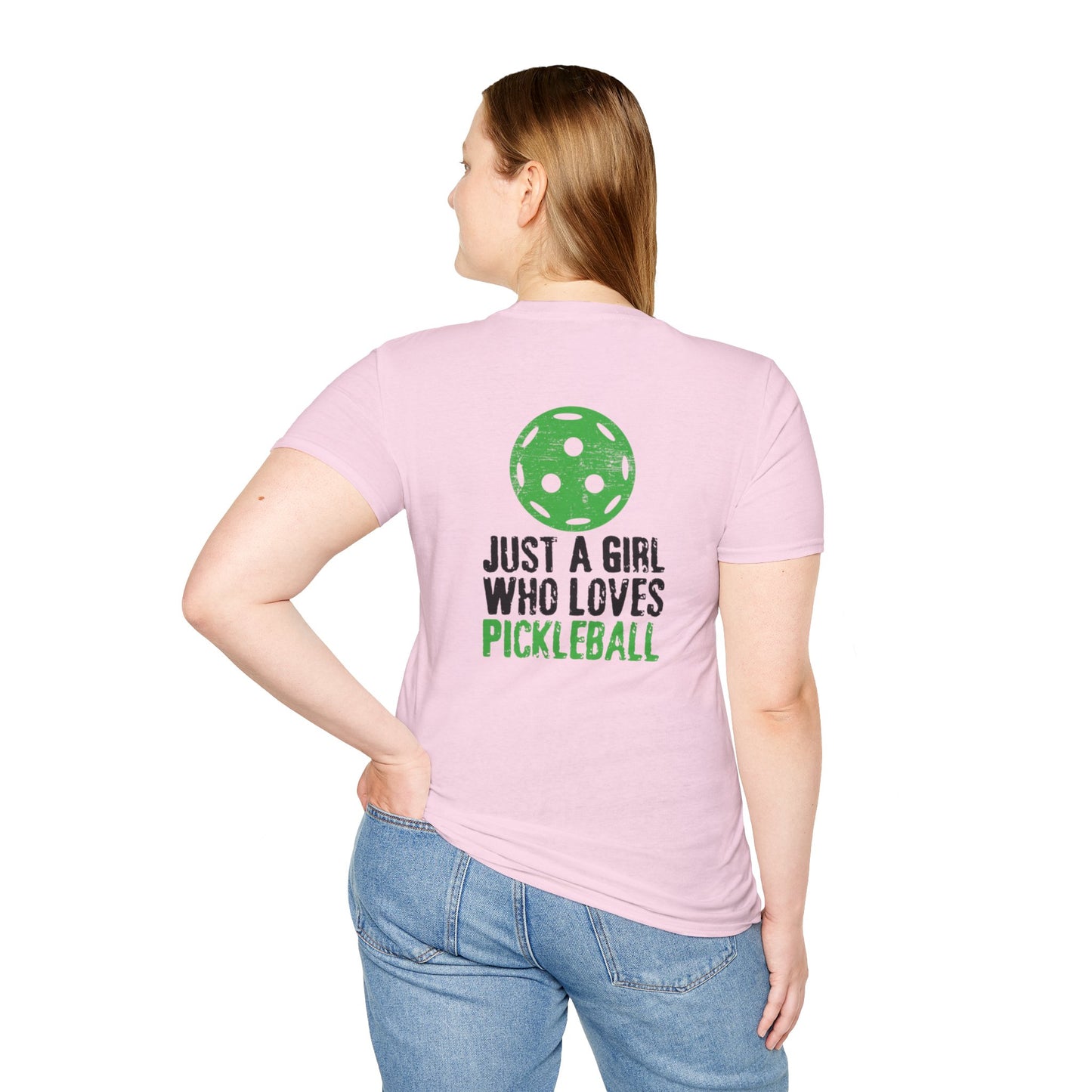 Women's Soft Pickleball T-shirt - Just a Girl Who Loves Pickleball