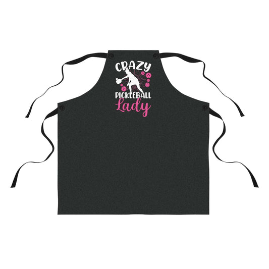 Pickleball Playful Apron - Crazy Pickleball Lady One Size