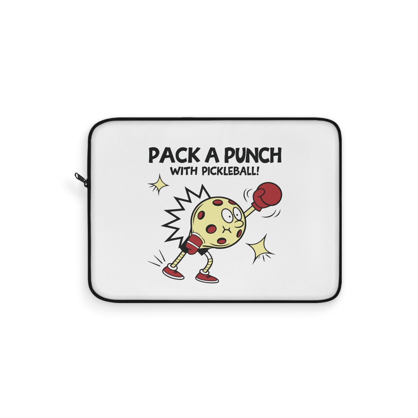 Pickleball Stylish Laptop Sleeve - Pack a Punch with Pickleball White