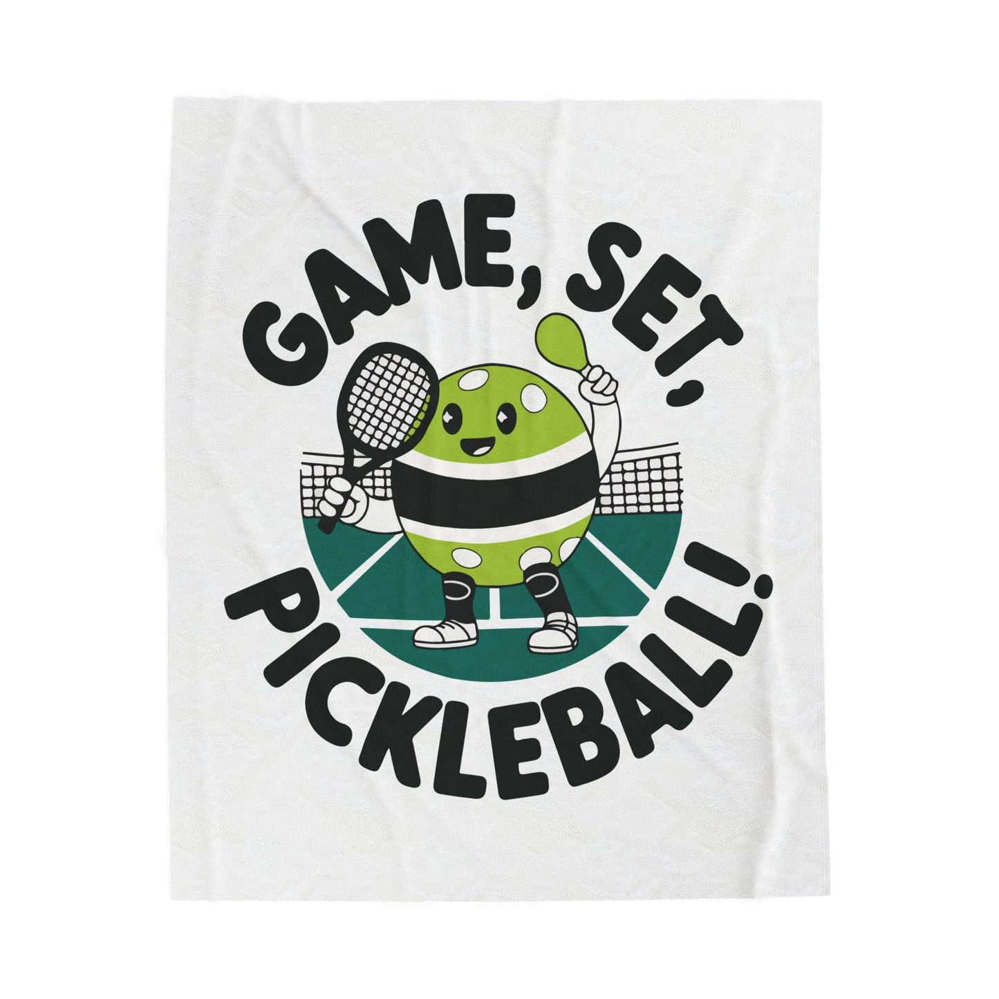 Pickleball Durable Blanket - Game, Set, Pickleball White