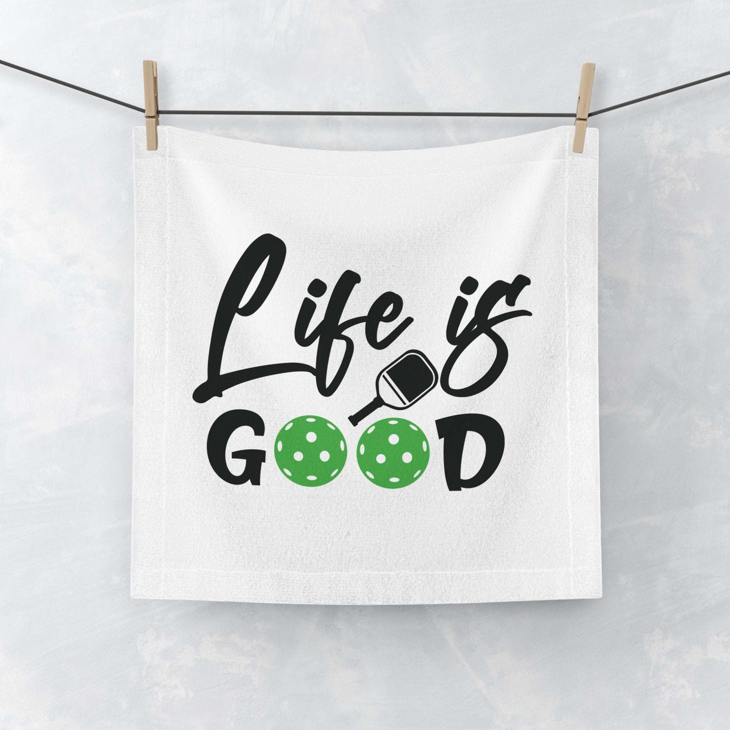 Pickleball Soft Face Towel - Life Is Good