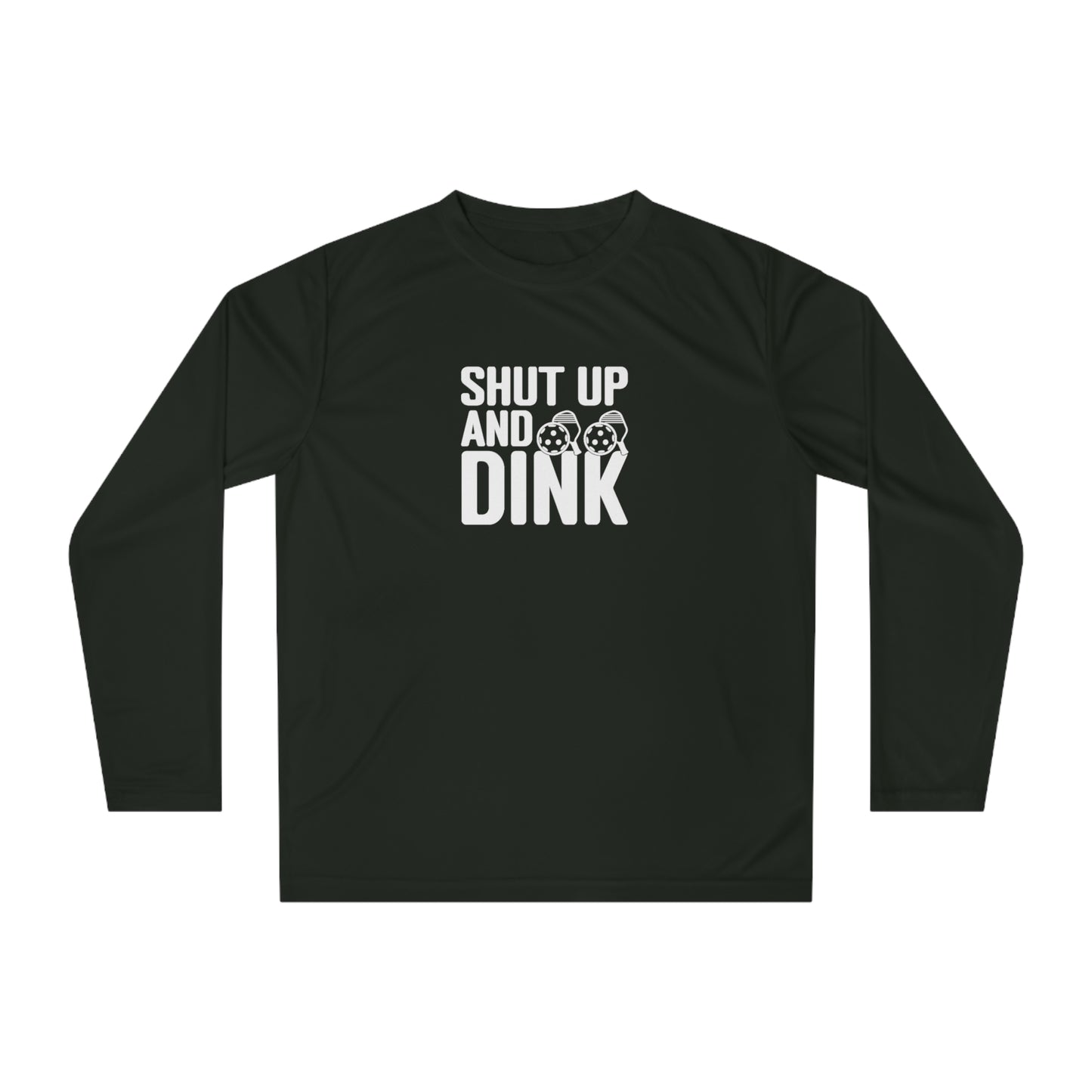 Men's Unique Pickleball Long Sleeves top - Shut Up and Dink Black
