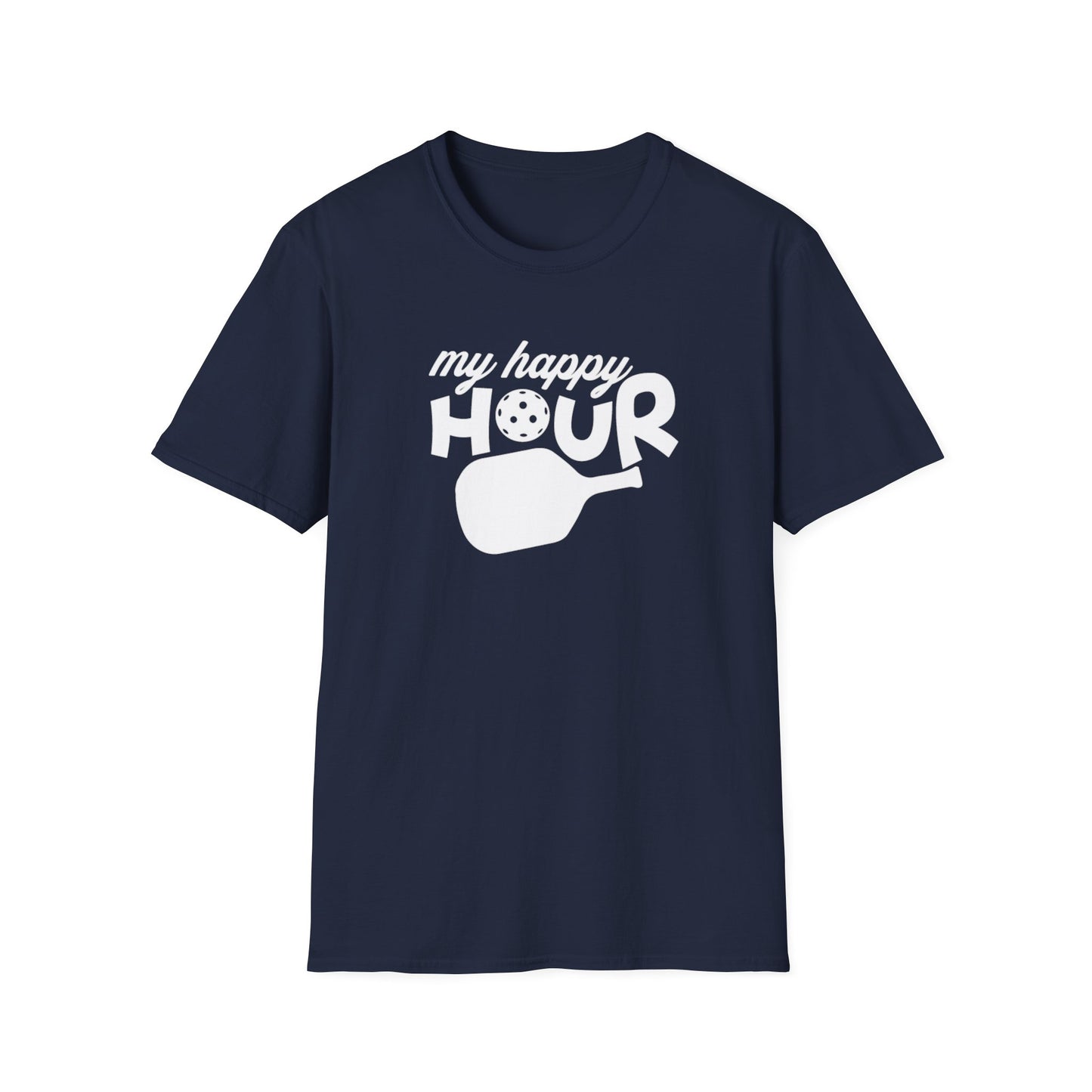 Men's Soft Pickleball T-shirt - My Happy Hour Navy