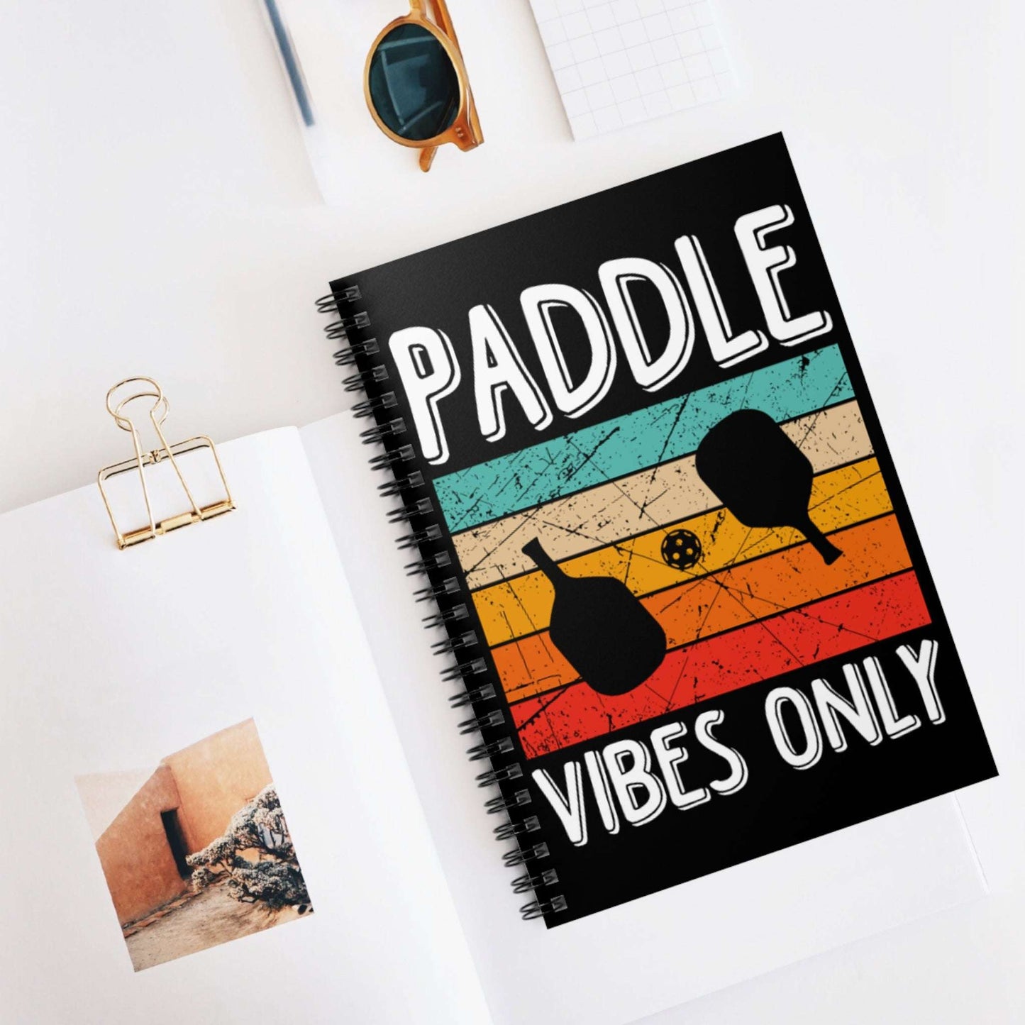 Pickleball Bold Notebook - PADDLE VIBES ONLY