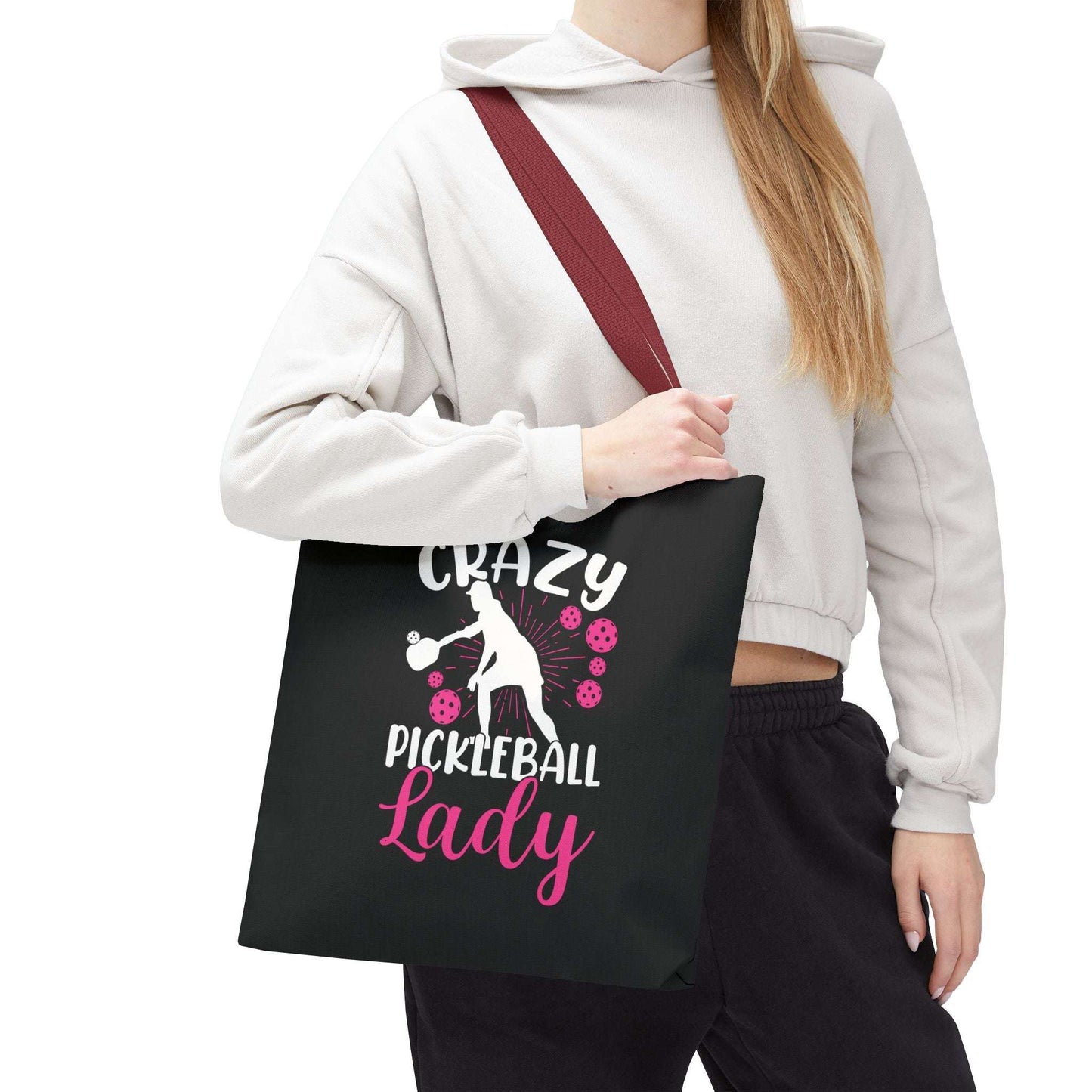 Pickleball Funny Tote Bag - Crazy Pickleball Lady