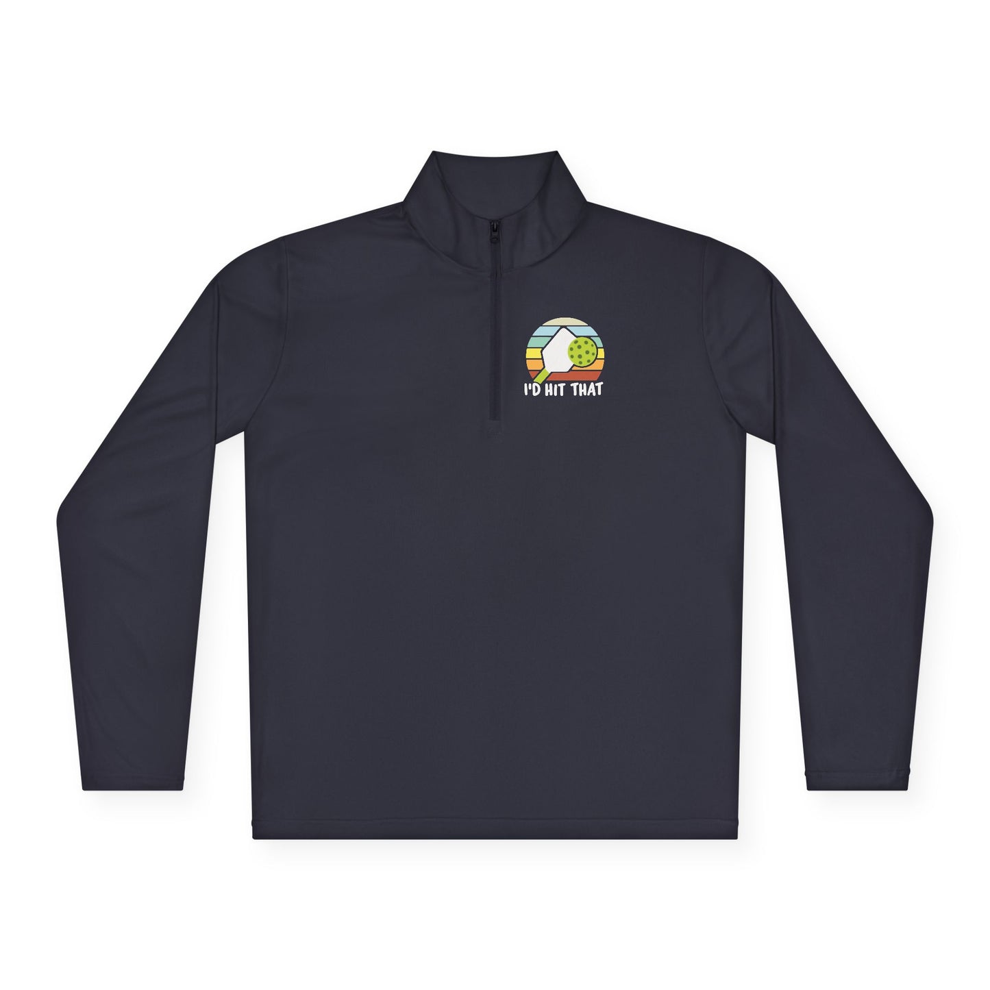 Women's Quirky Pickleball Pullover - I'd Hit That Navy