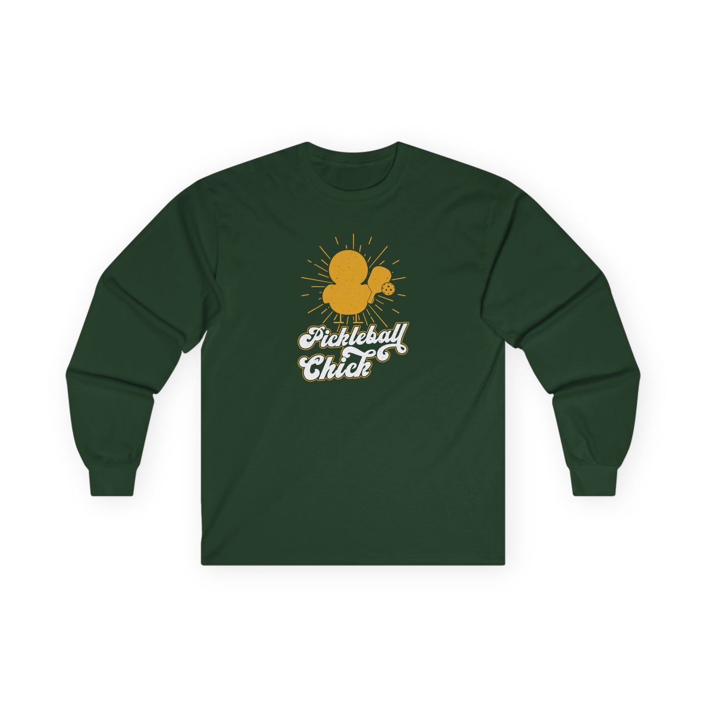 Women's Funny Pickleball Long Sleeves top - Pickleball Chick Green