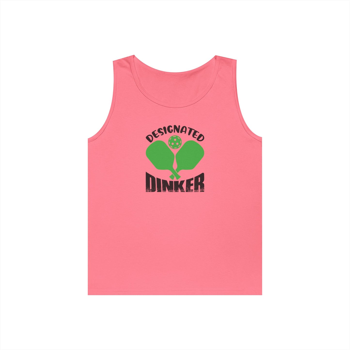 Women's Comfy Pickleball Tank Top - Designated Dinker Pink