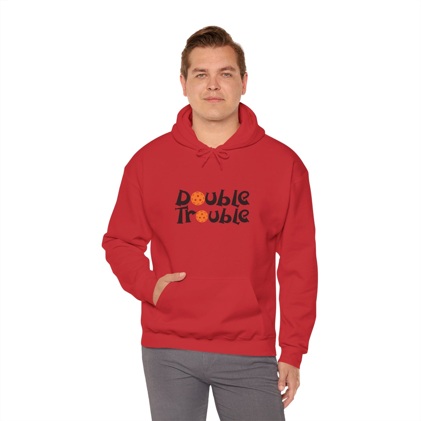 Men's Comfy Pickleball Hoodie - Double Trouble