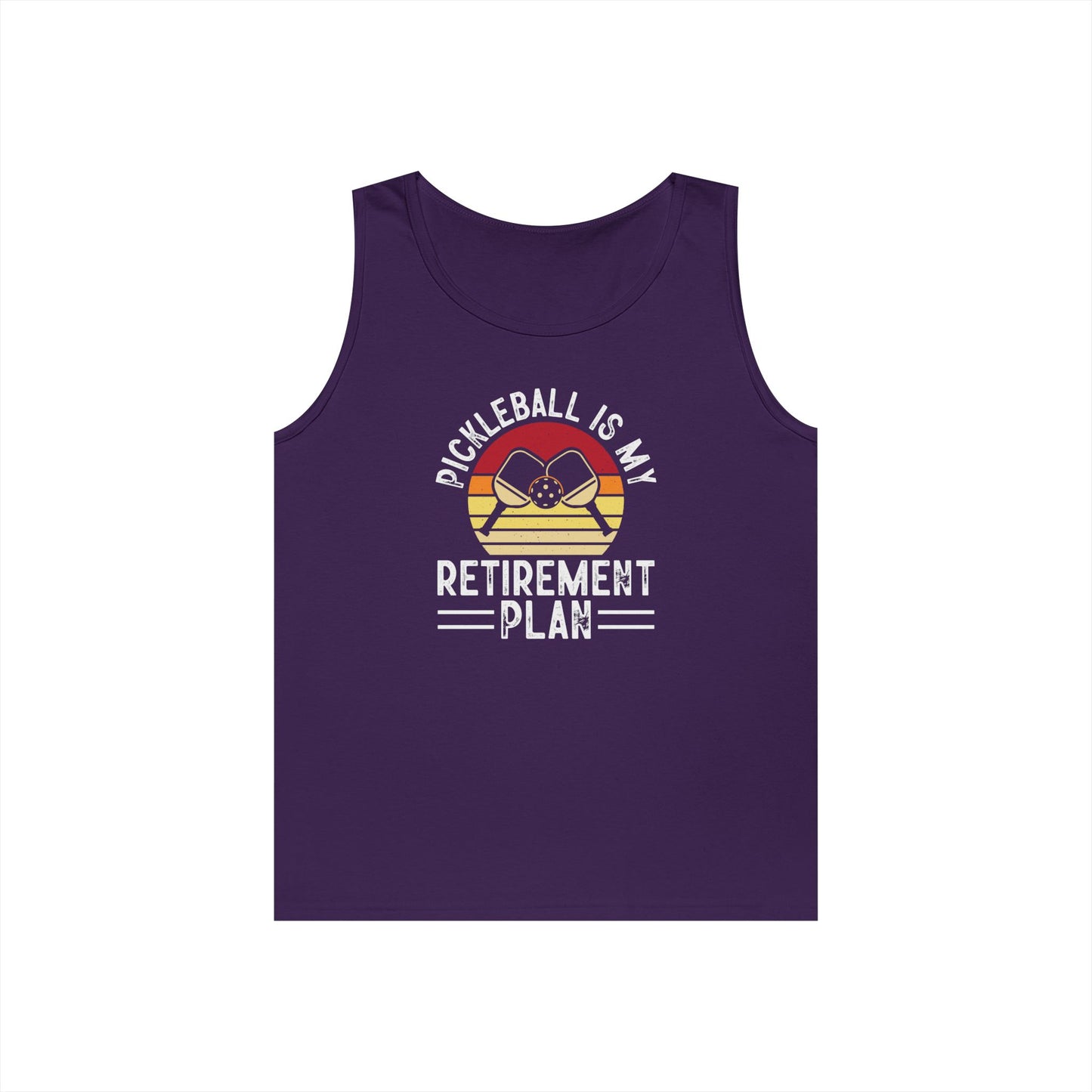 Women's Unique Pickleball Tank Top - Pickleball Is My Retirement Plan Purple