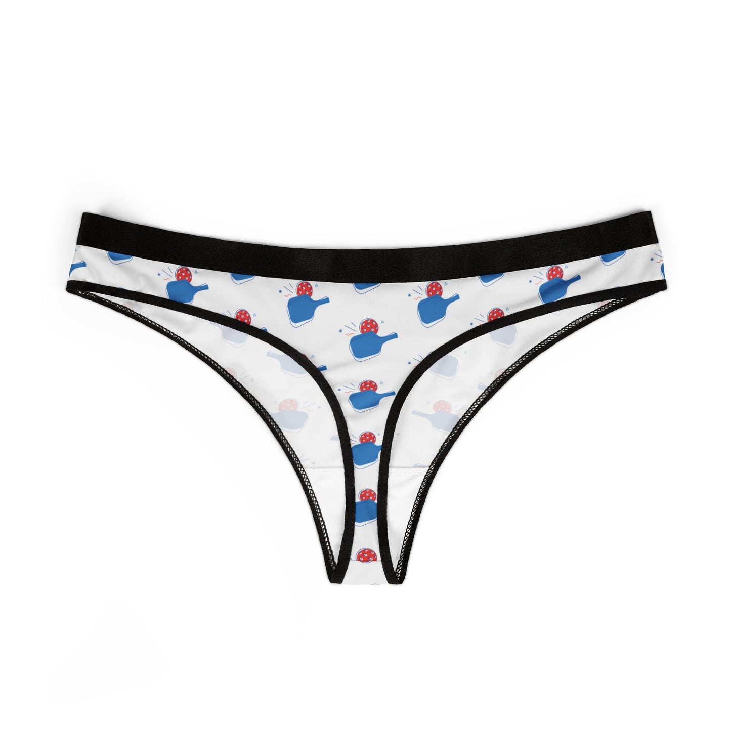 Women's Durable Pickleball Thong - Paddle and Ball