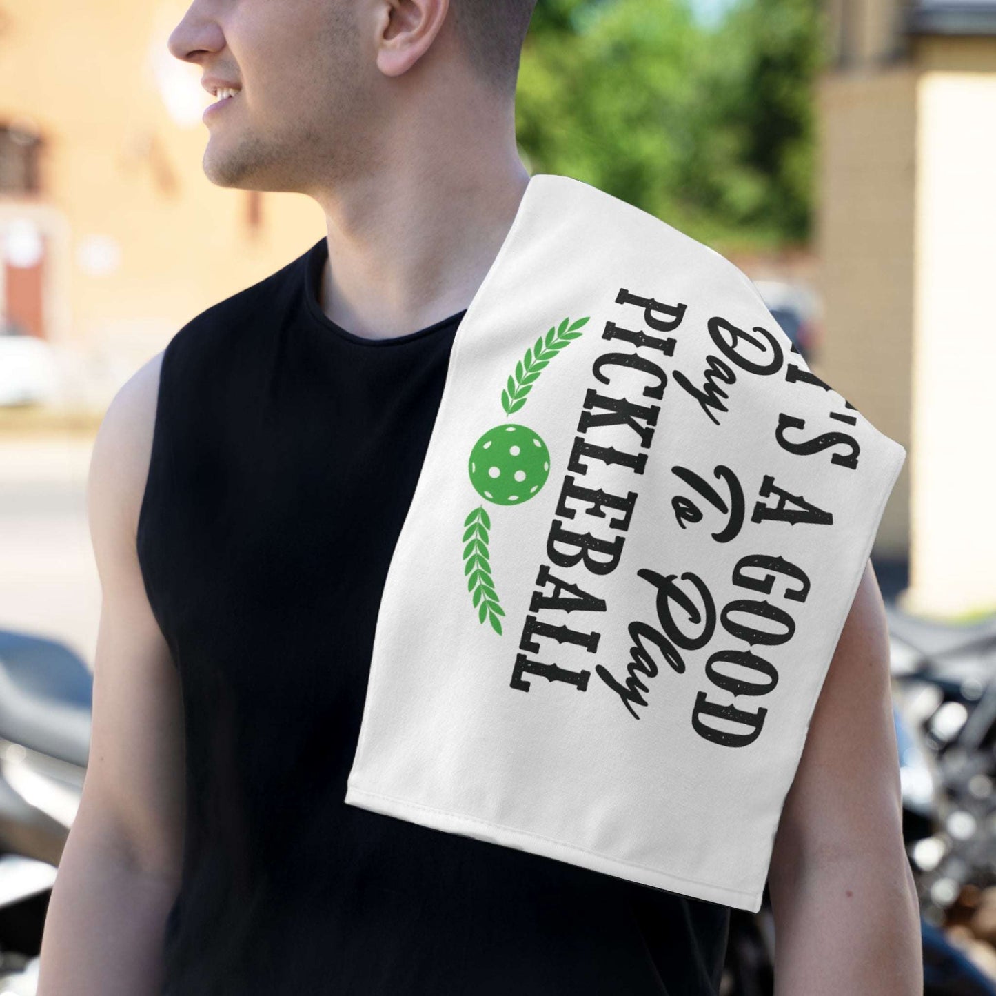Pickleball Energetic Rally Towel - It's a Good Day to Play Pickleball