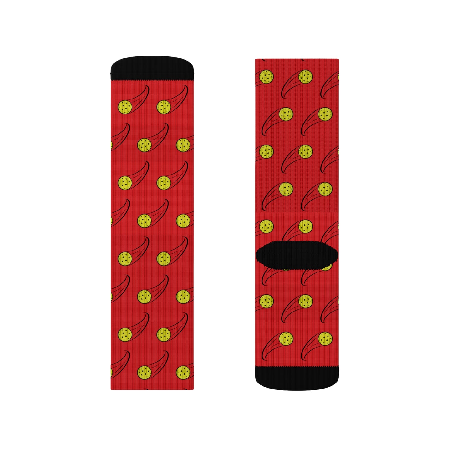 Pickleball Fun Socks - Yellow Pickleball Balls