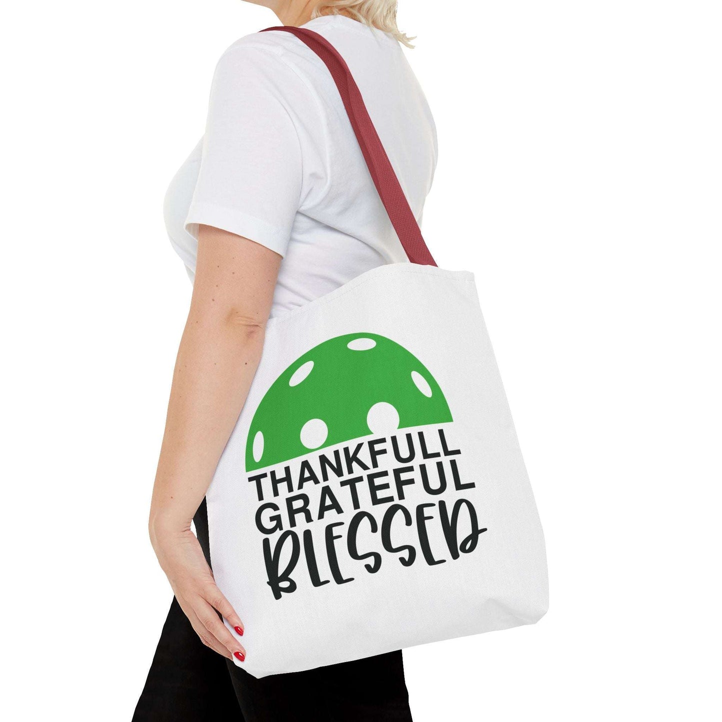 Pickleball Unique Tote Bag - Thankful Grateful Blessed