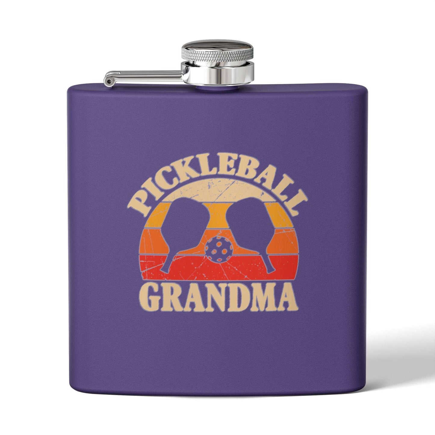 Pickleball Durable Flask - Pickleball Grandma Purple