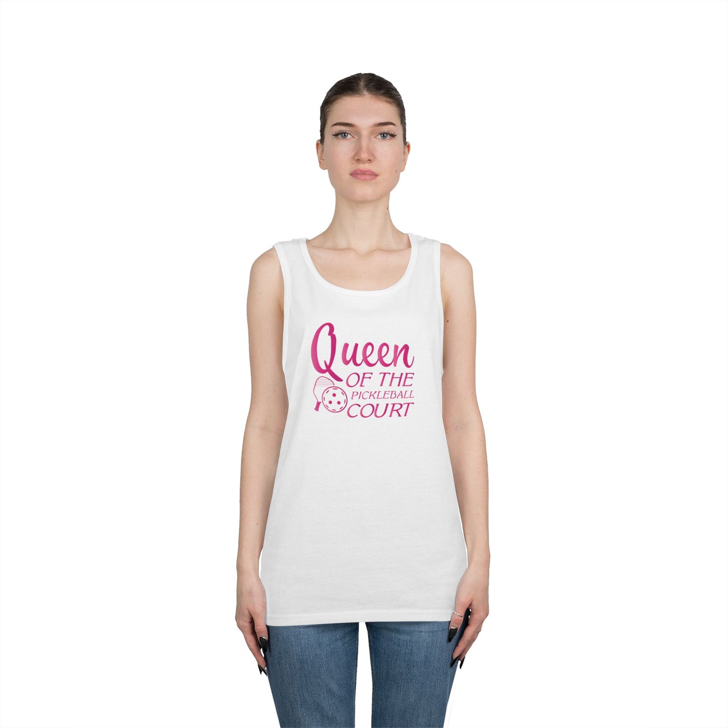 Women's Cute Pickleball Tank Top - Queen of the Pickleball Court