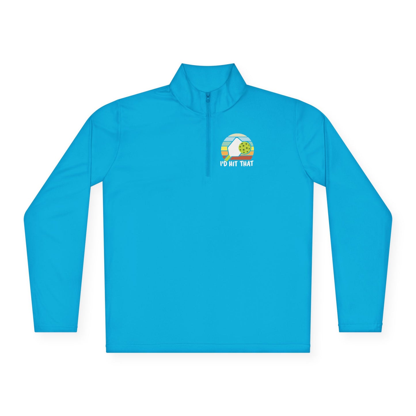 Women's Quirky Pickleball Pullover - I'd Hit That Blue