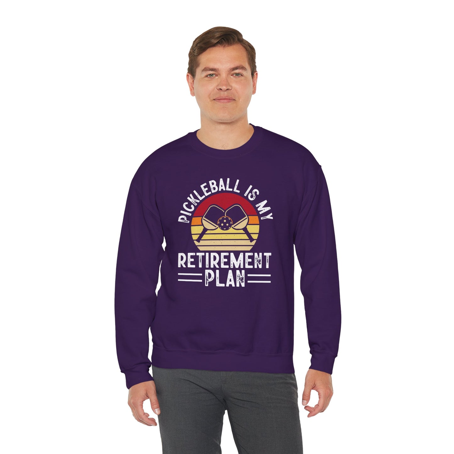 Men's Unique Pickleball Sweatshirt - Pickleball Is My Retirement Plan