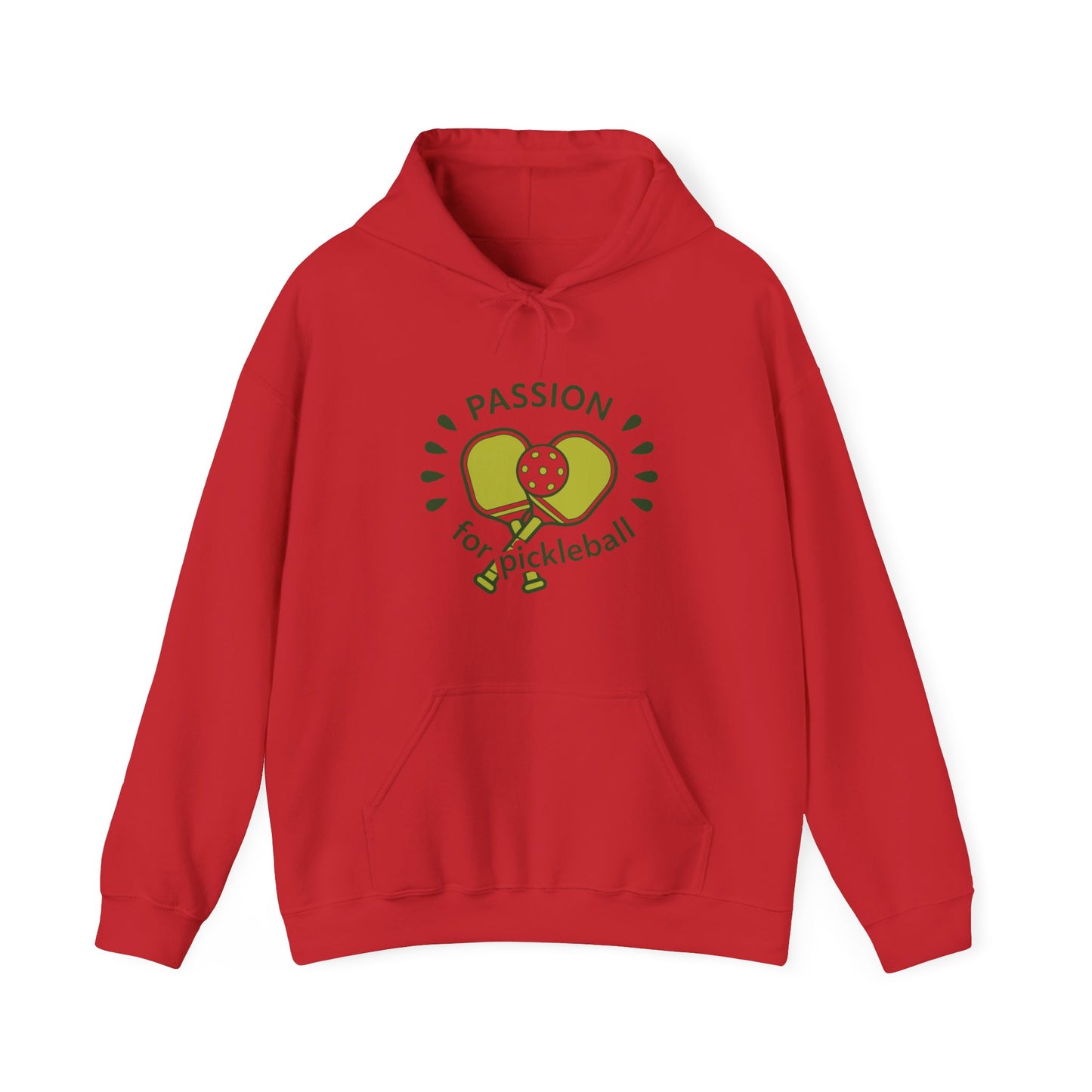 Women's Cute Pickleball Hoodie - Passion for Pickleball Red