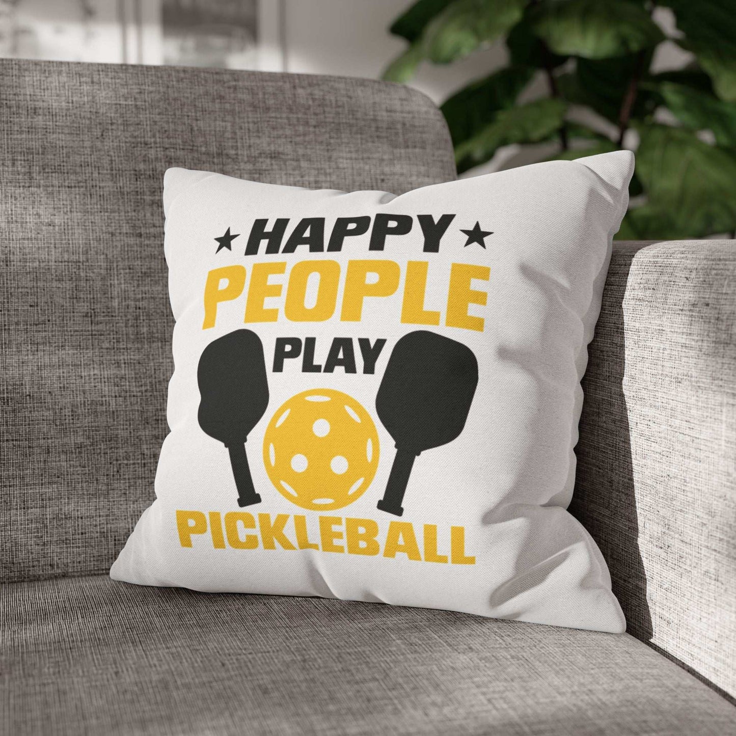 Pickleball Cheerful Pillowcase - Happy People Play Pickleball