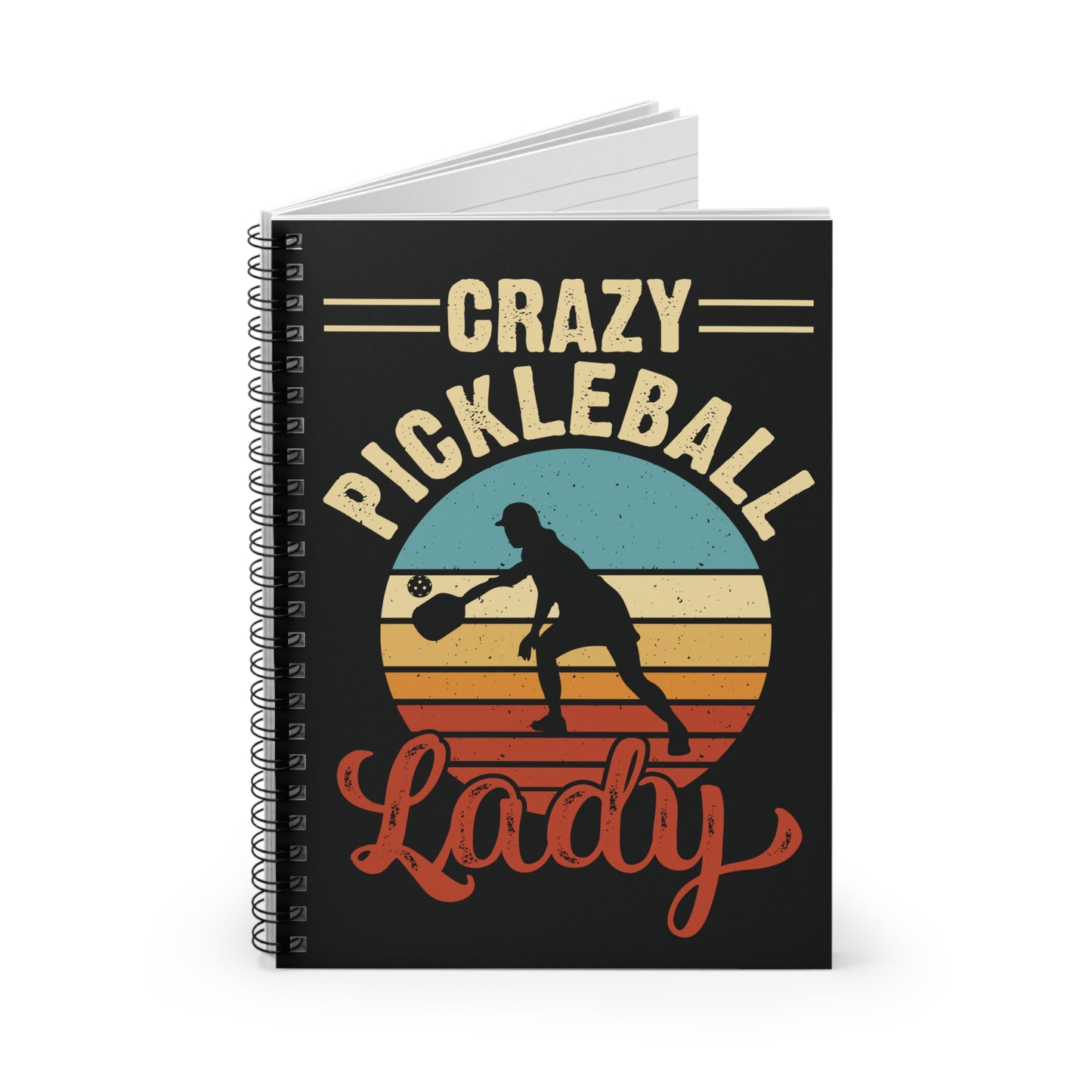 Pickleball Vibrant Notebook - Crazy Pickleball Lady