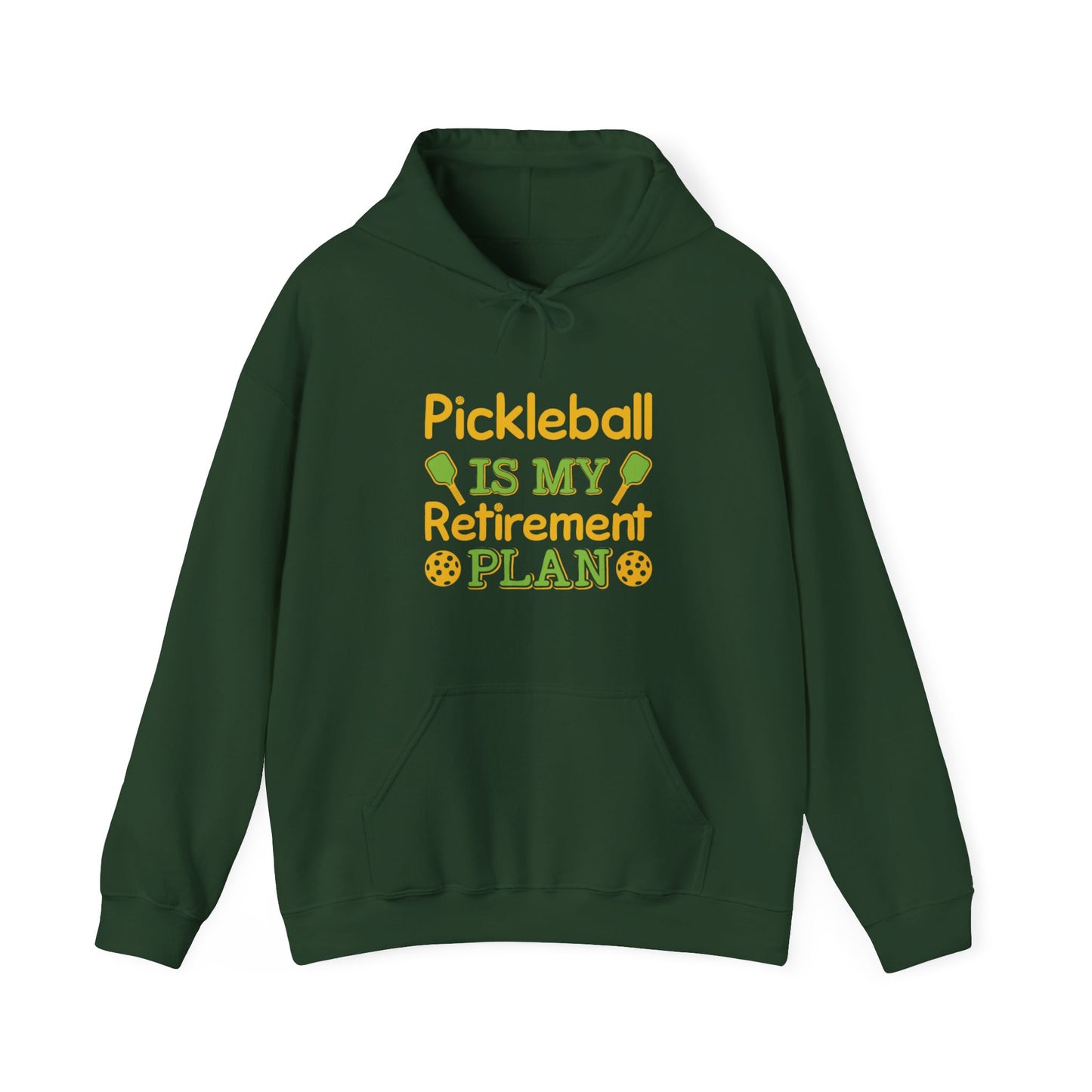 Men's Durable Pickleball Hoodie - Pickleball Is My Retirement Plan Green