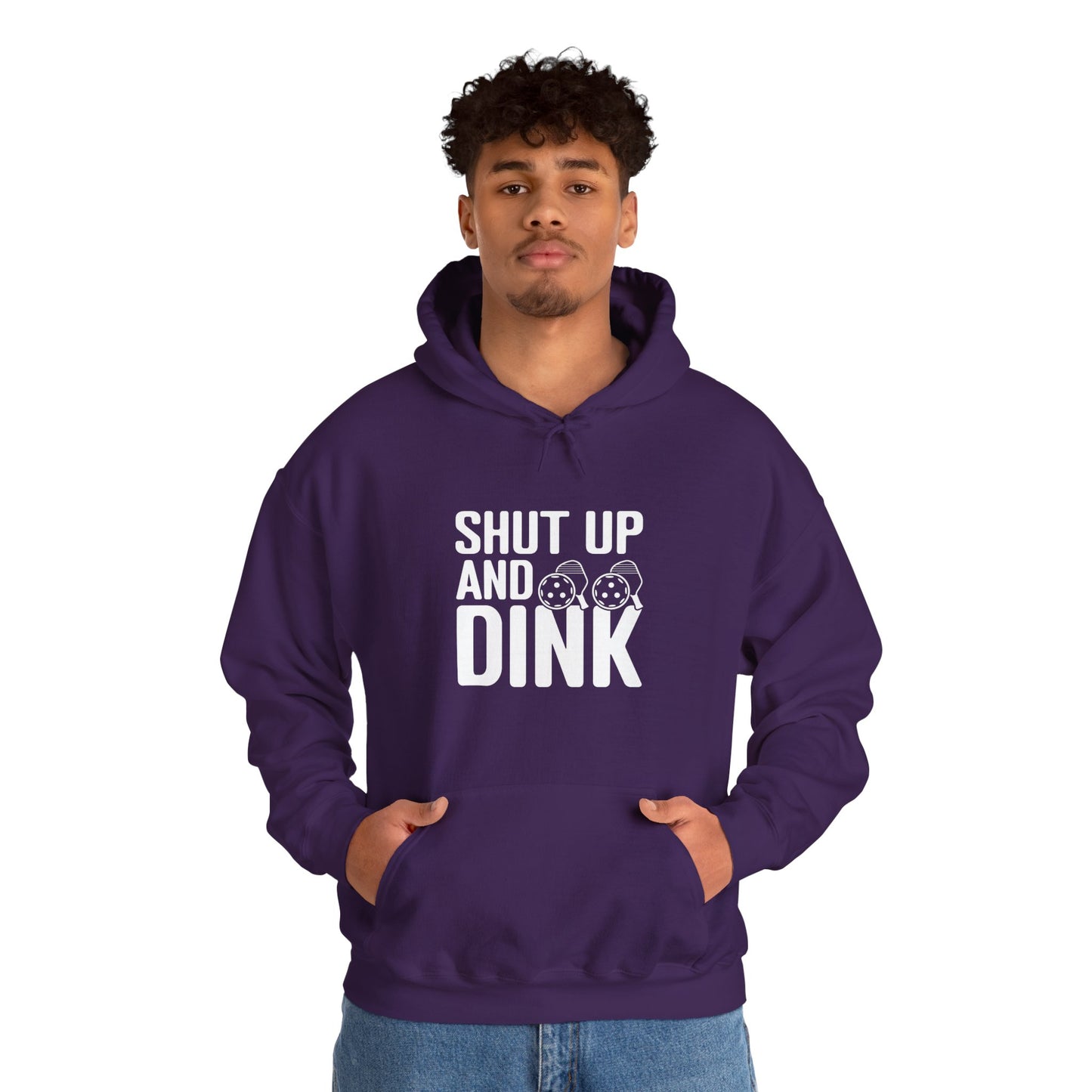 Men's Hilarious Pickleball Hoodie - Shut Up and Dink