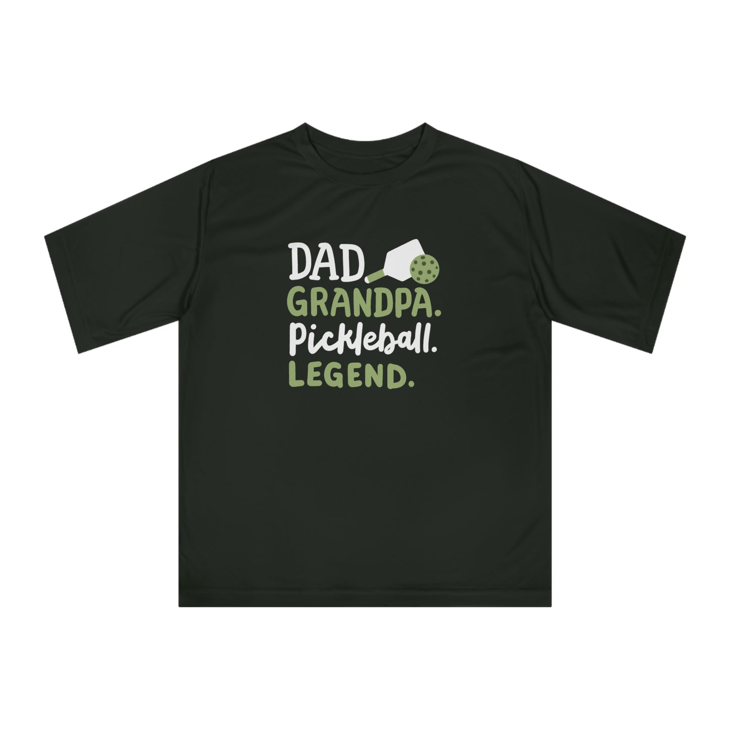 Men's Lightweight Pickleball T-shirt - Dad Grandpa Pickleball Legend Black