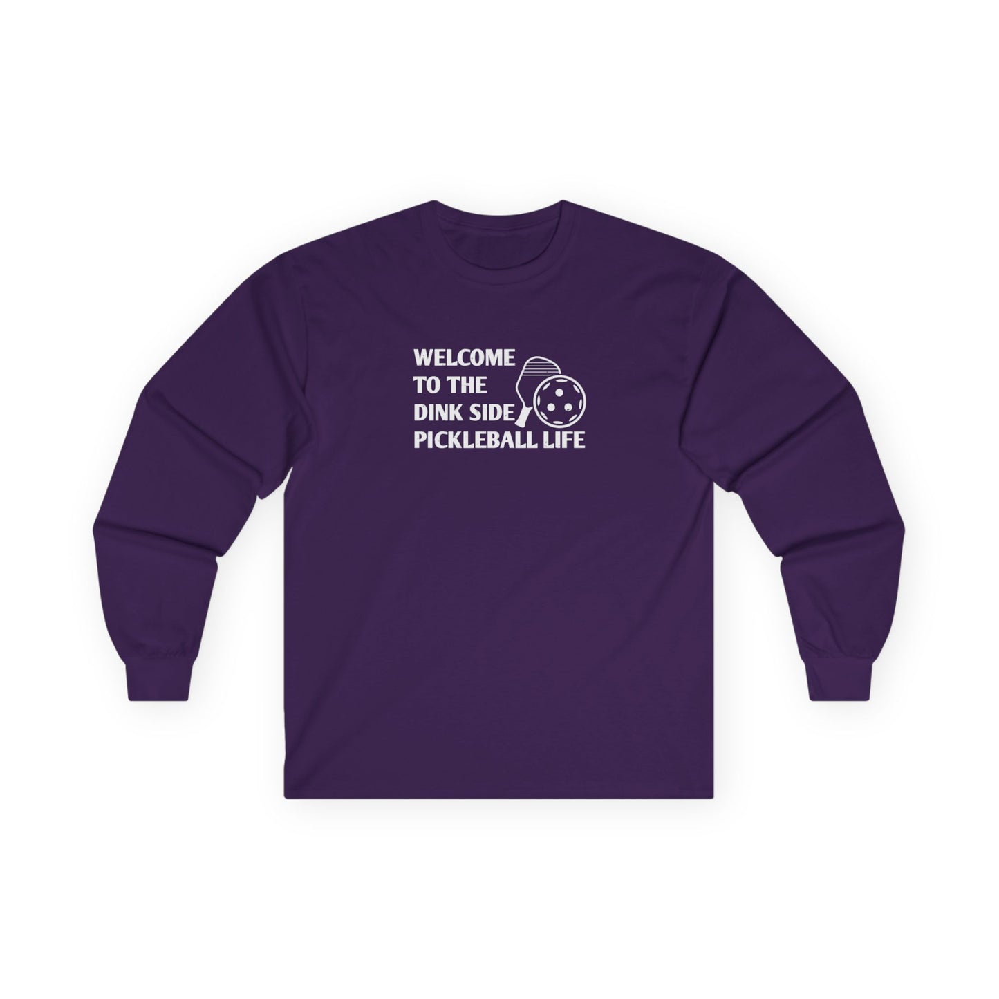 Men's Funny Pickleball Long Sleeves top - Welcome to the Dink Side Purple