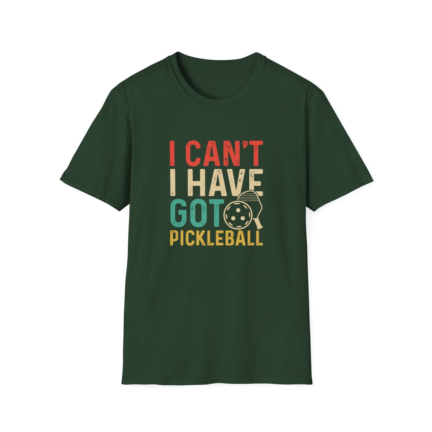 Men's Playful Pickleball T-shirt - I Can't, I Have Got Pickleball Green