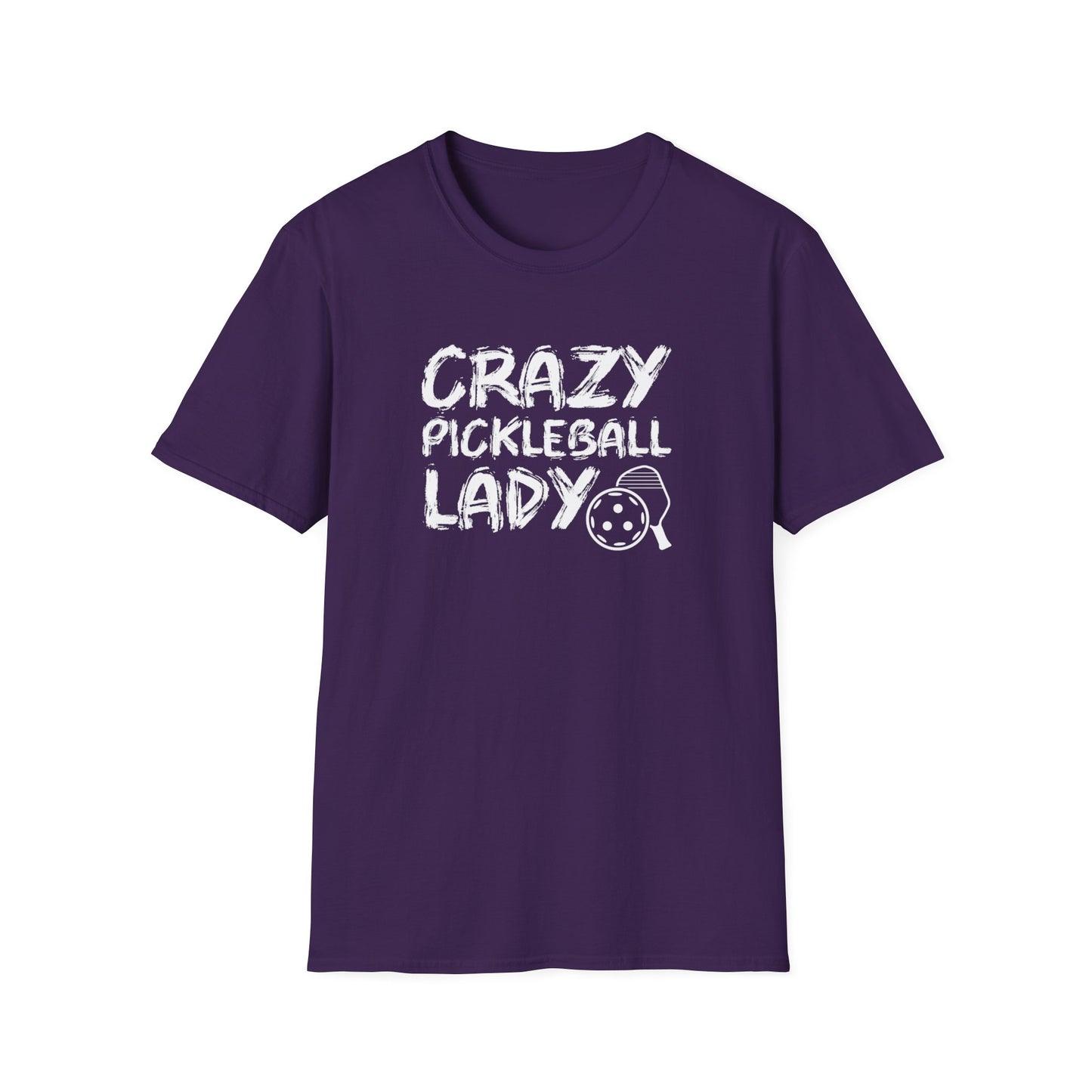 Women's Unique Pickleball T-shirt - Crazy Pickleball Lady