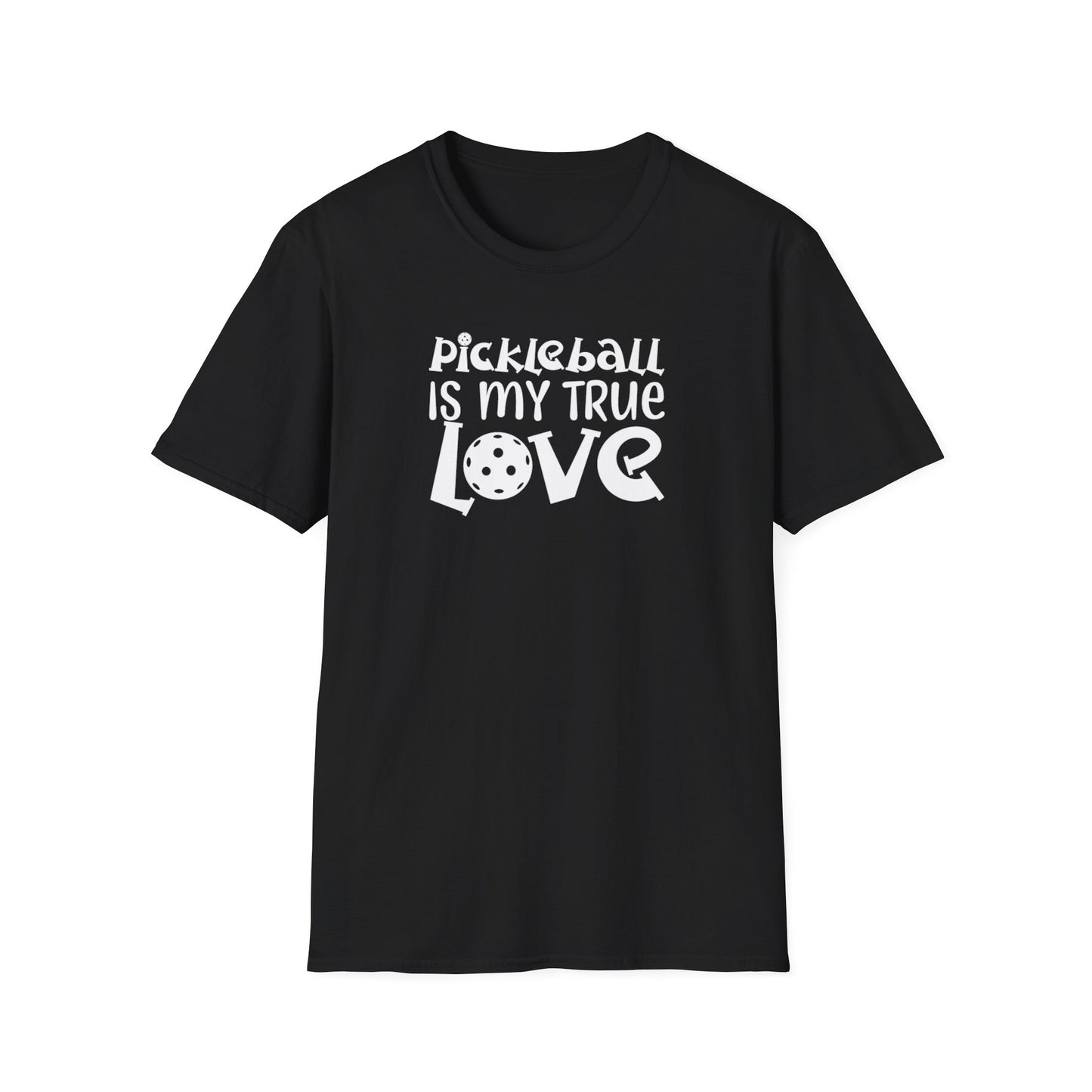 Women's Cool Pickleball T-shirt - Pickleball Is My True Love Black