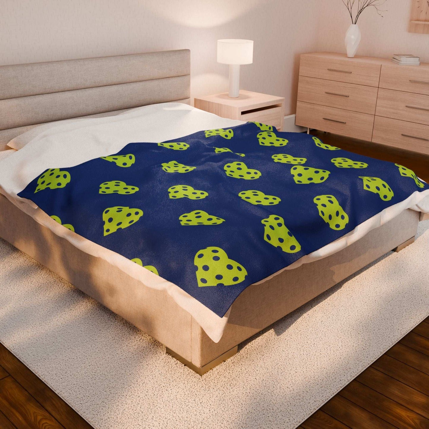 Pickleball Playful Blanket - Heart