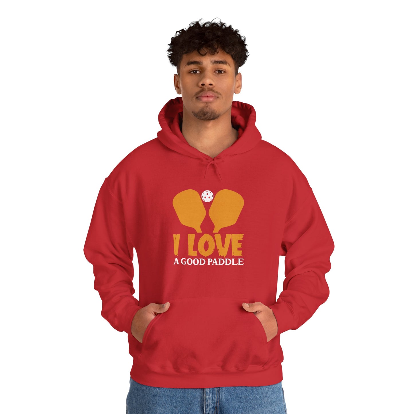 Men's Comfy Pickleball Hoodie - I Love a Good Paddle