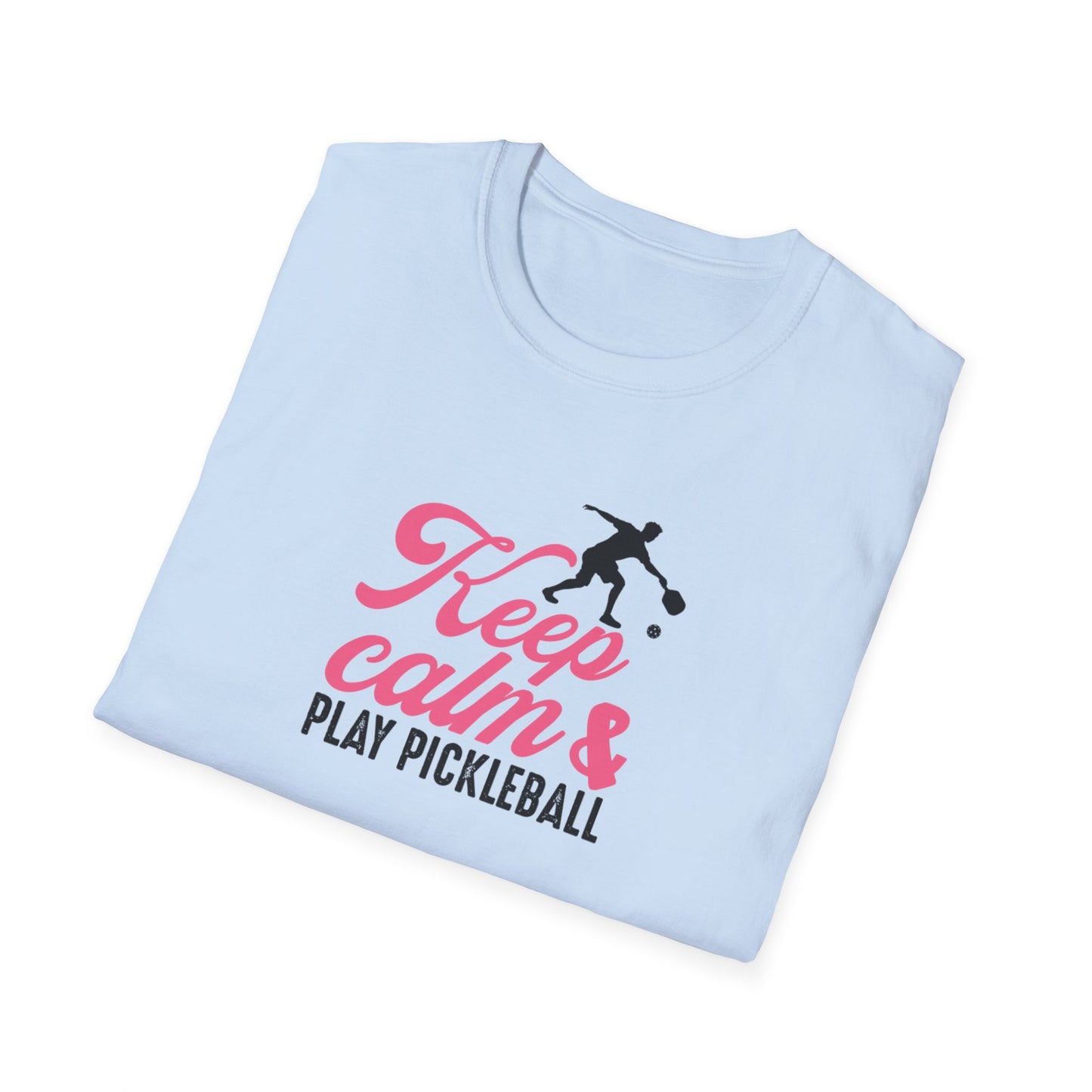 Women's Stylish Pickleball T-shirt - Keep Calm & Play Pickleball