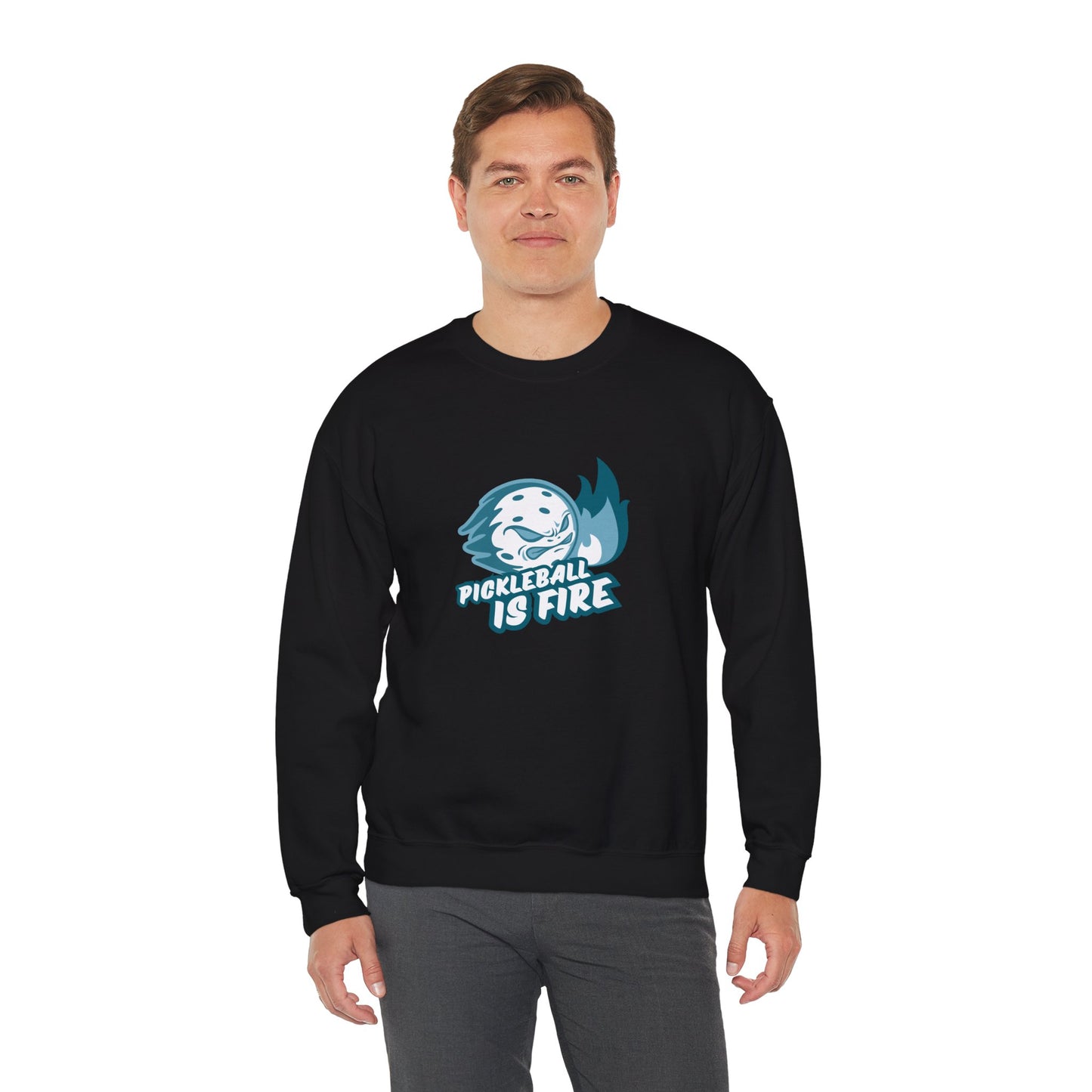 Men's Funny Pickleball Sweatshirt - Pickleball Is Fire