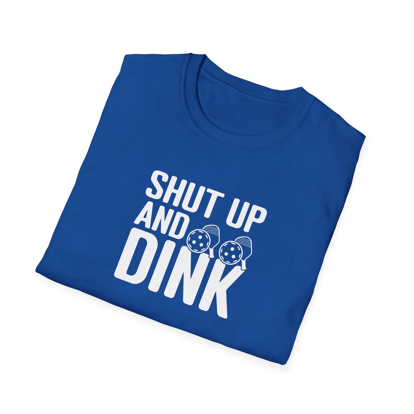 Men's Funny Pickleball T-shirt - Shut Up and Dink
