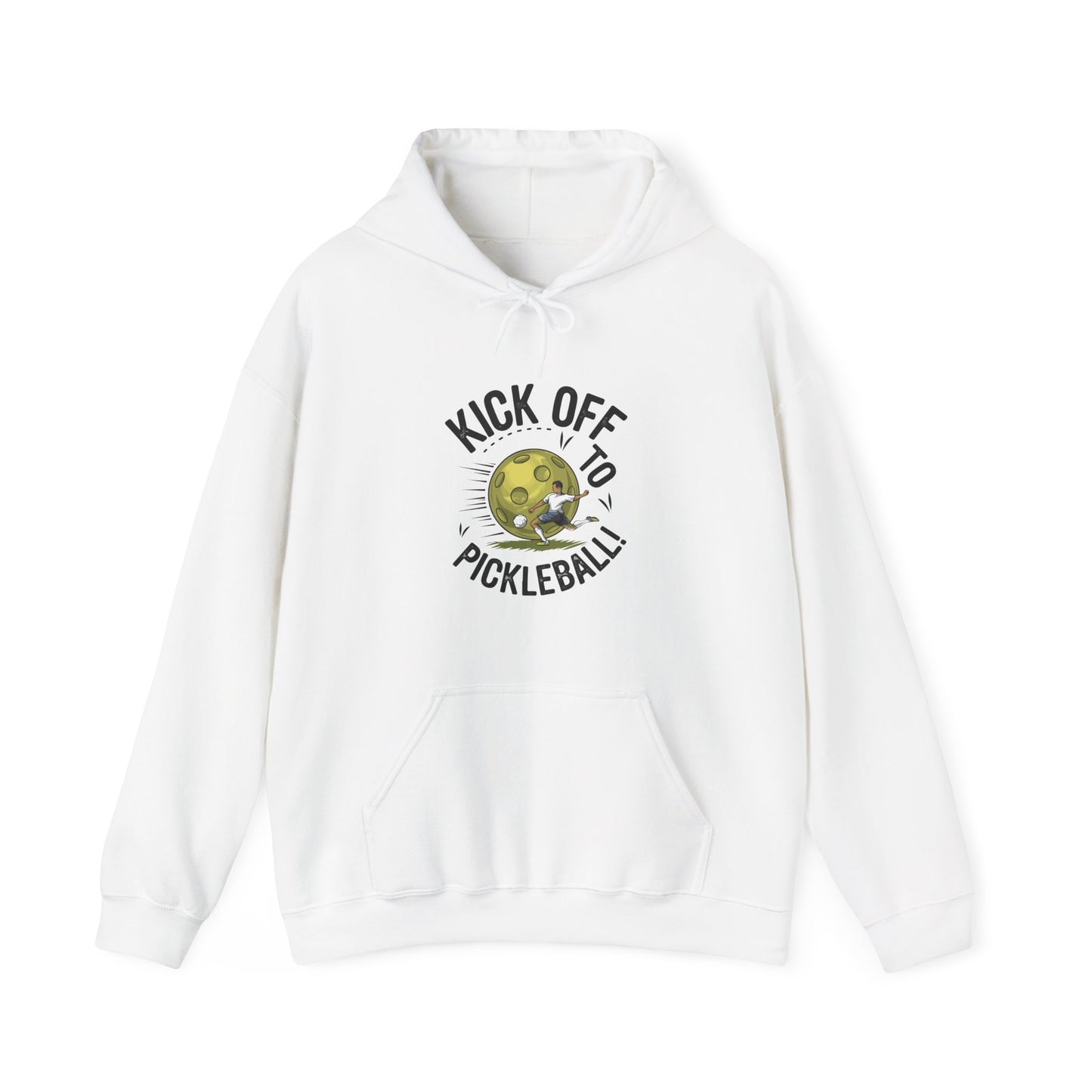 Women's Comfy Pickleball Hoodie - Kick Off to Pickleball White