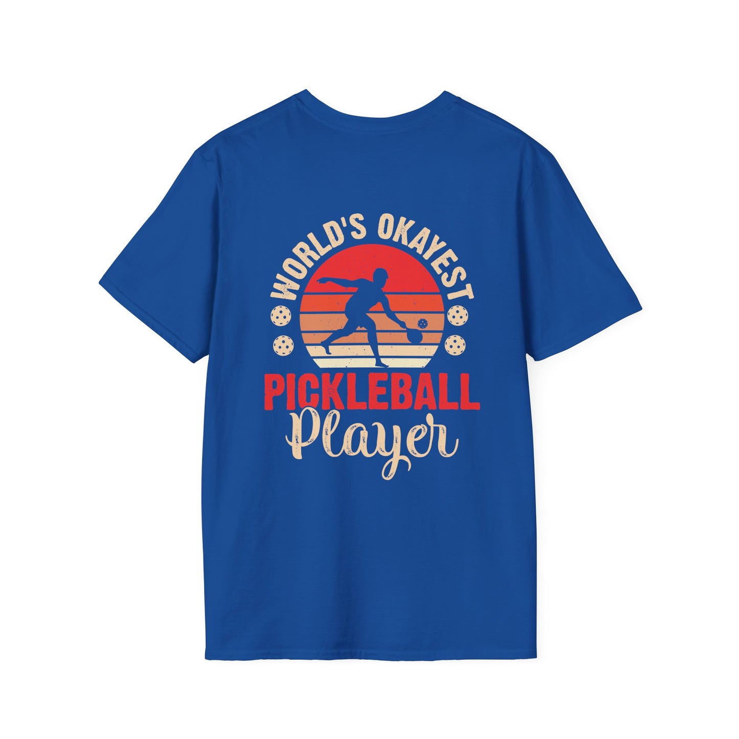 Men's Pickleball T-shirt - World's Okayest Pickleball Player Retro