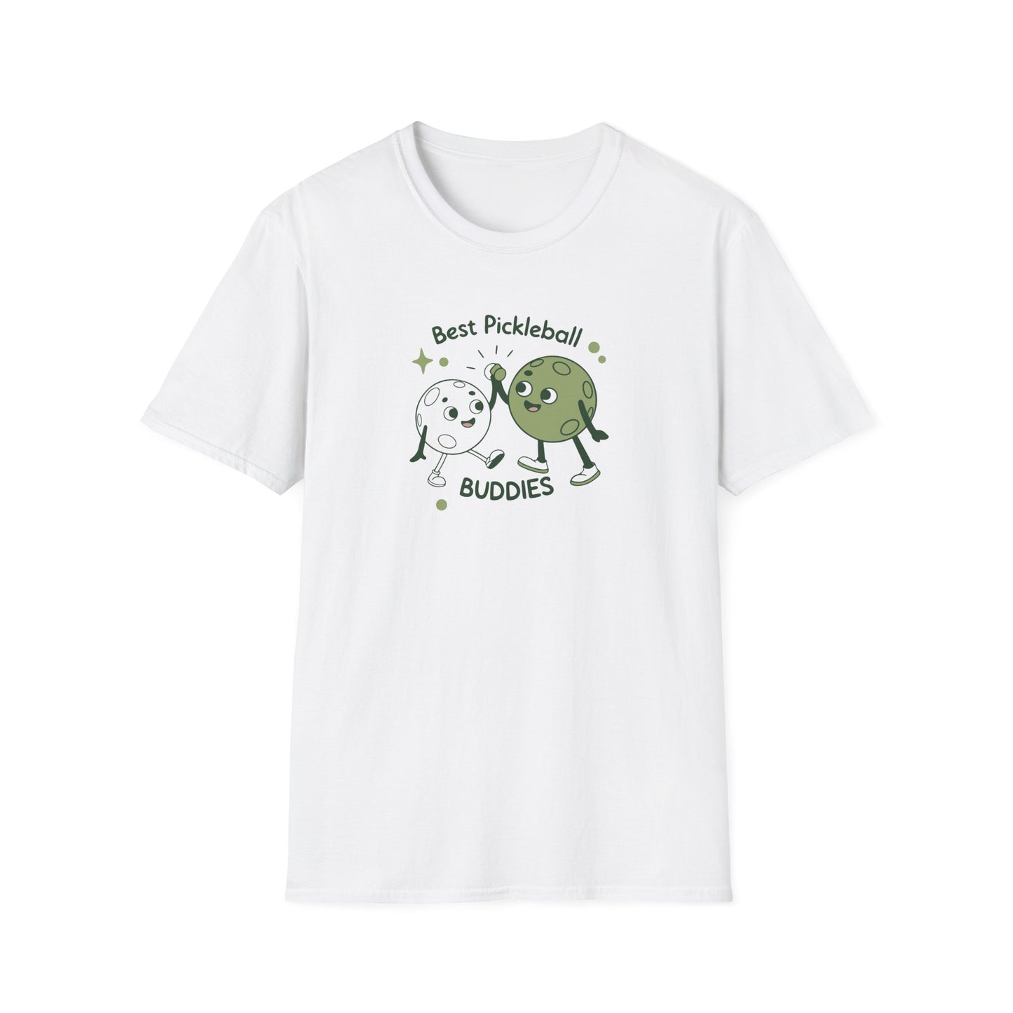 Men's Comfy Pickleball T-shirt - Best Pickleball Buddies White