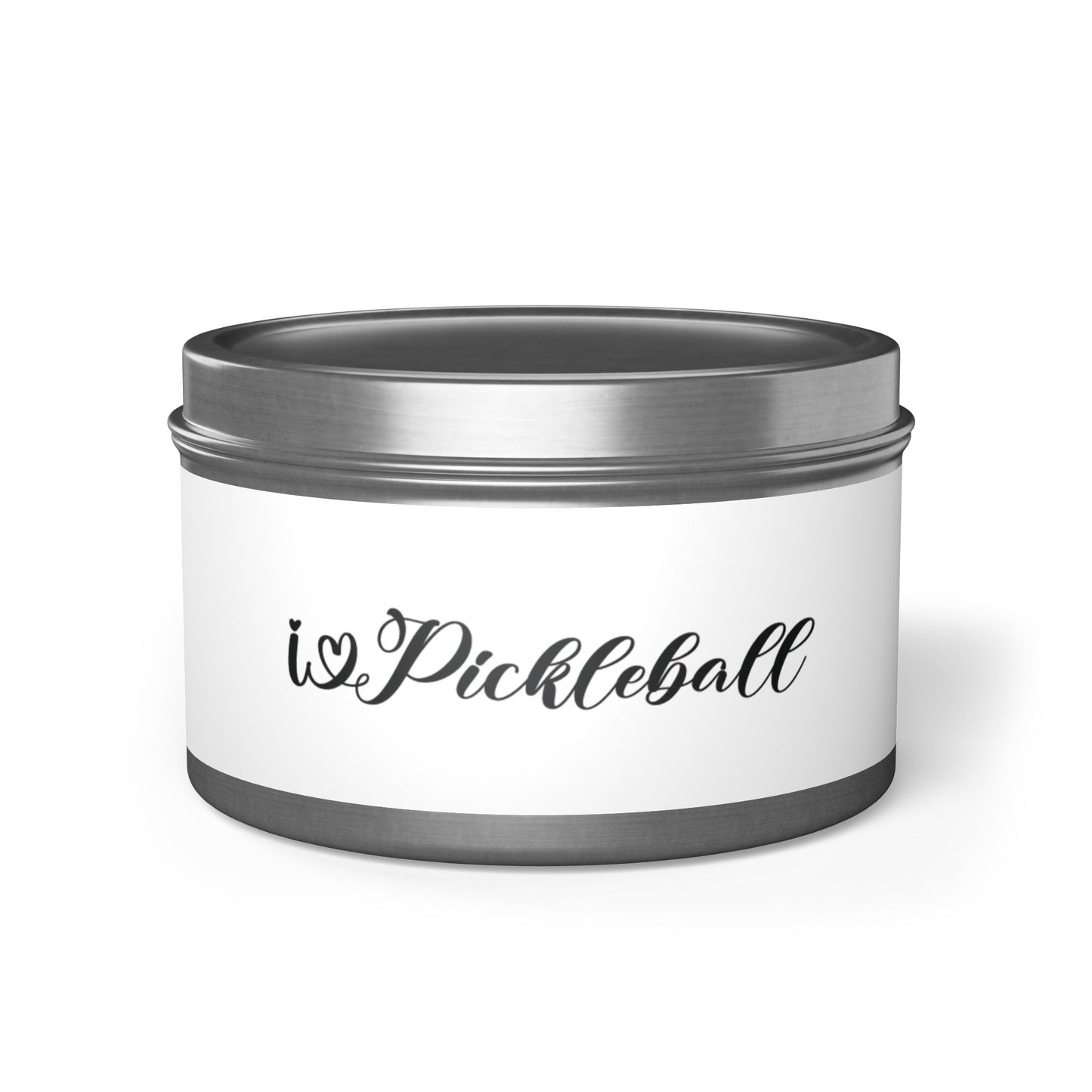 Pickleball Stylish Tin Can Candle - I Heart Pickleball