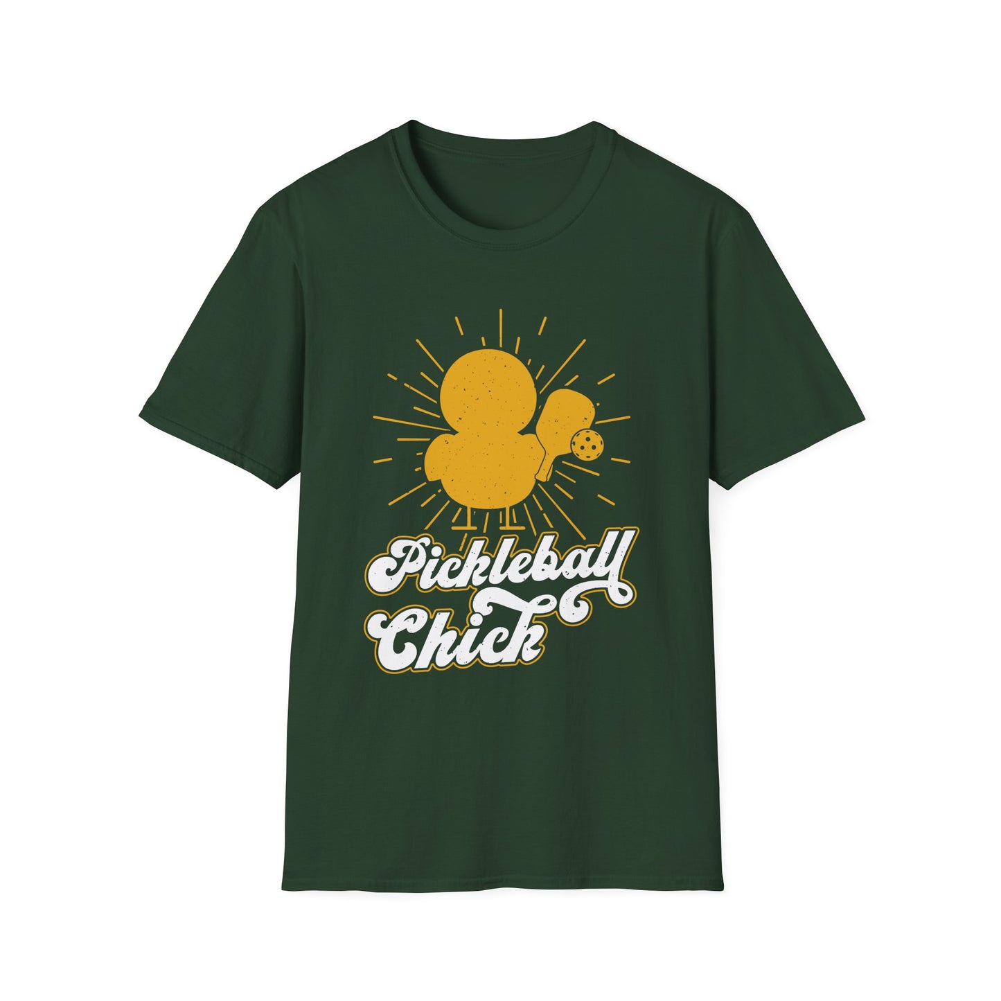 Men's Funny Pickleball T-shirt - Pickleball Chick Green