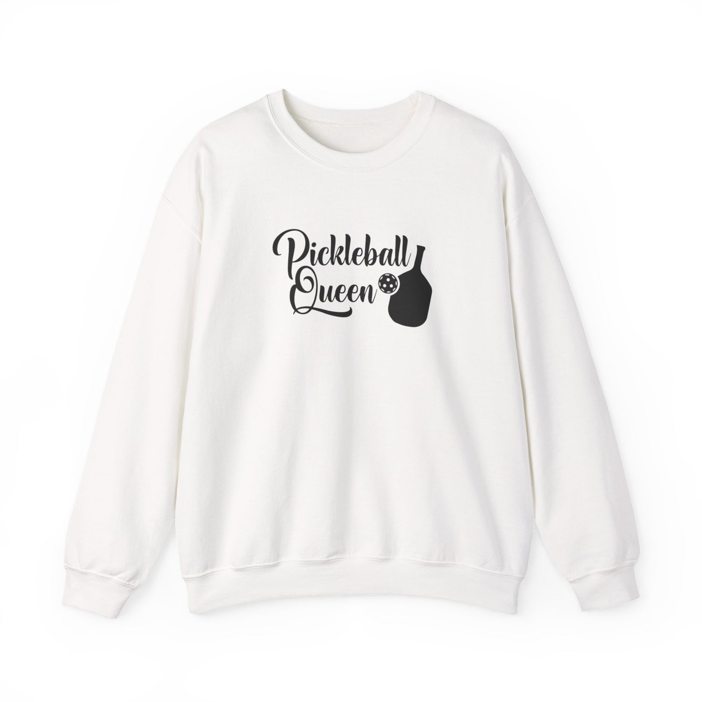 Women's Cute Pickleball Sweatshirt - Pickleball Queen White